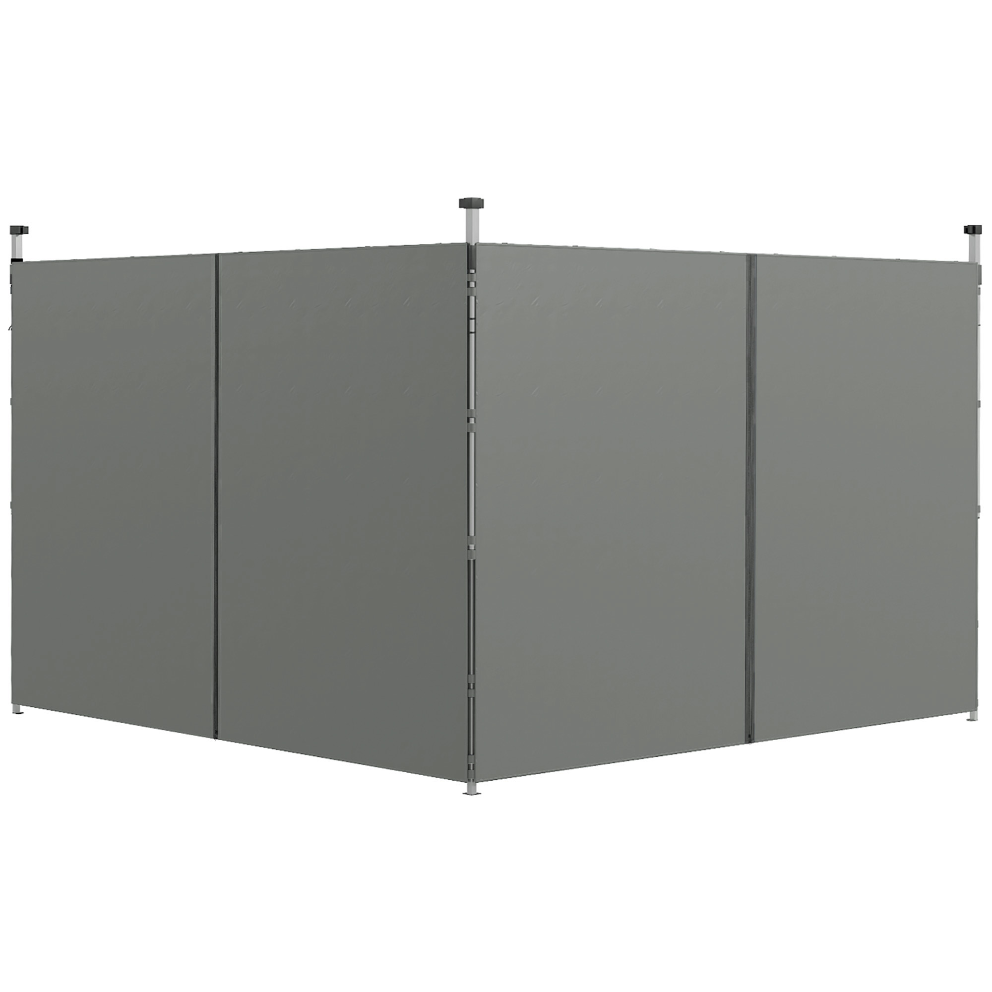 Outsunny Panouri Laterale pentru Foisor cu Usi cu Fermoar pentru Foisoare Pliabile de 3x3(m) sau 3x6m Gri Inchis