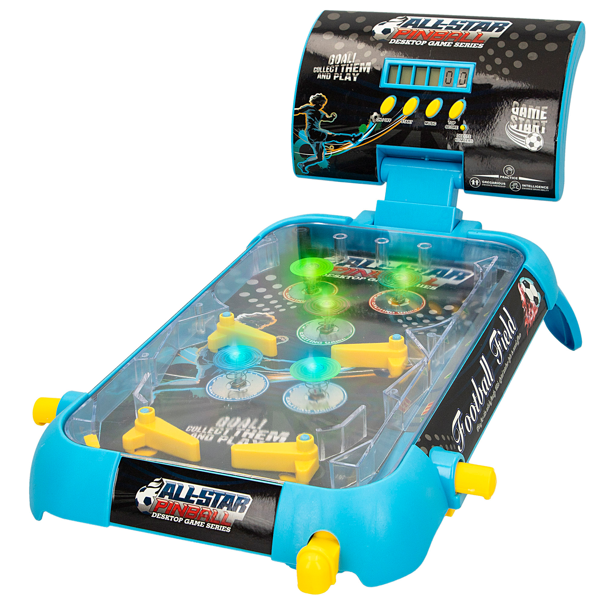 pinball all star electronico con marcador digital flipper luz y sonido 54x6x26 cm multicolor