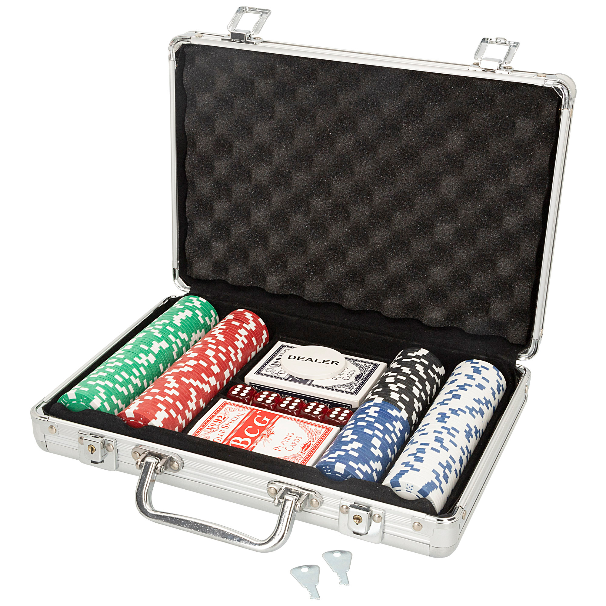 set poker 314 piezas maletin con llaves y accesorios 30x7x23 cm negro