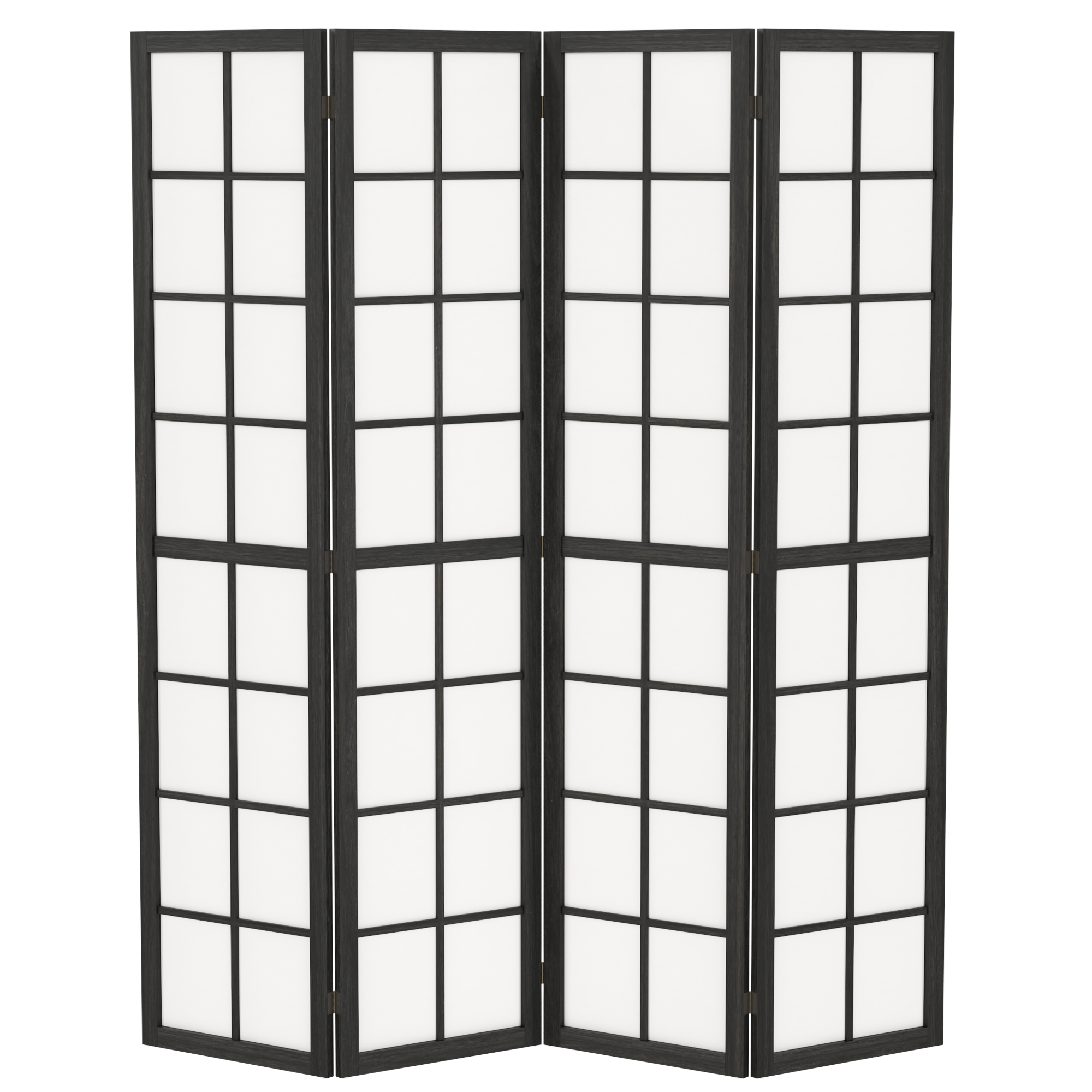 HOMCOM Paravan interior pliabil 4 panouri 160 x 170 cm separator de cameră pentru living dormitor casă, negru | Aosom Romania