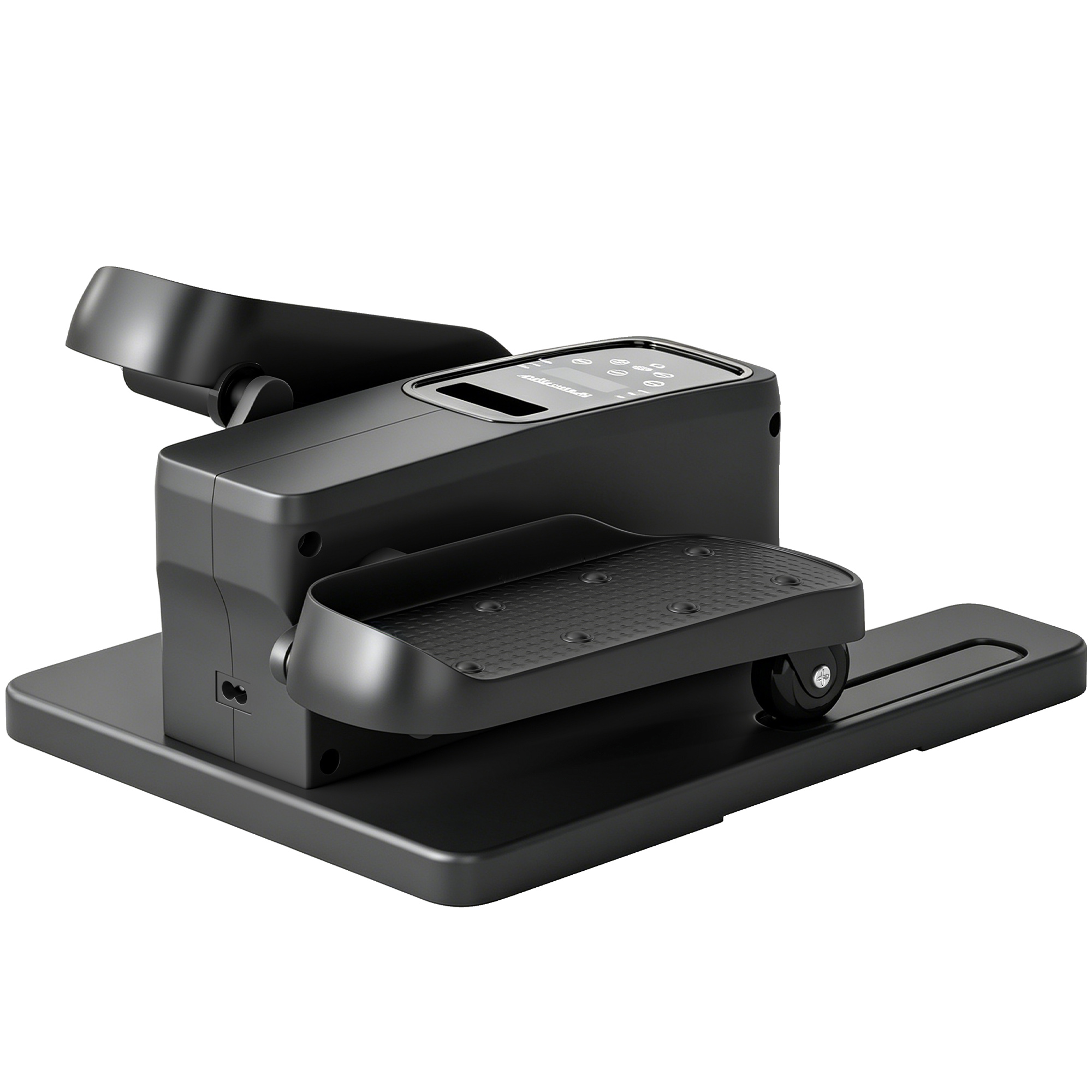 SPORTNOW Mini Elliptique pour Domicile Sous Bureau Crosstrainer Électrique avec Télécommande Écran LED 12 Vitesses