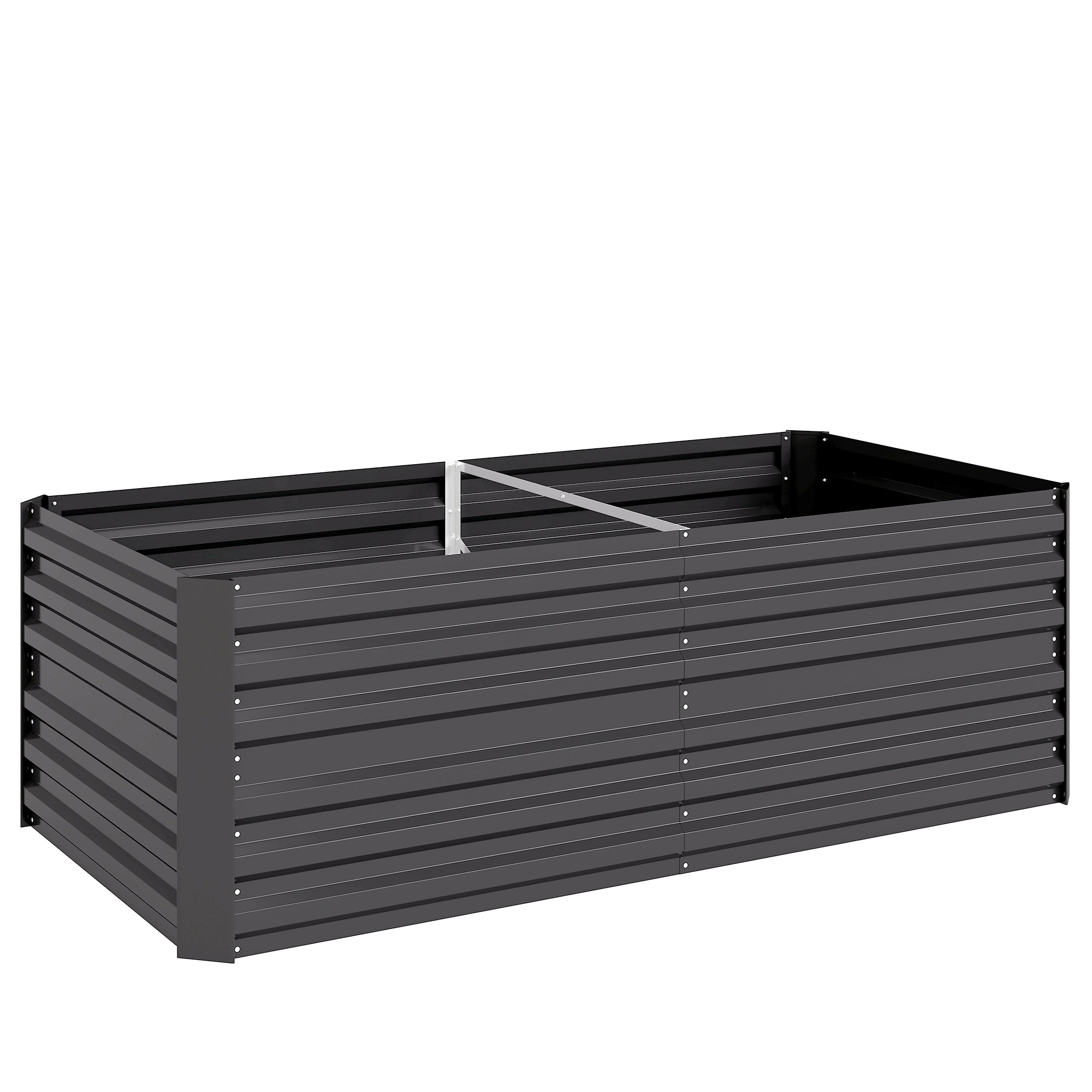 Outsunny Hochbeet aus Stahl, Pflanzbeet Frühbeet Gartenbeet Blumenkasten steckbar, Pflanzkasten Pflanzkübel Gemüsebeet 180x90x60cm für Garten Balkon Terrasse, Gartenspalier für Blumen, Pflanzen, Obst Aosom