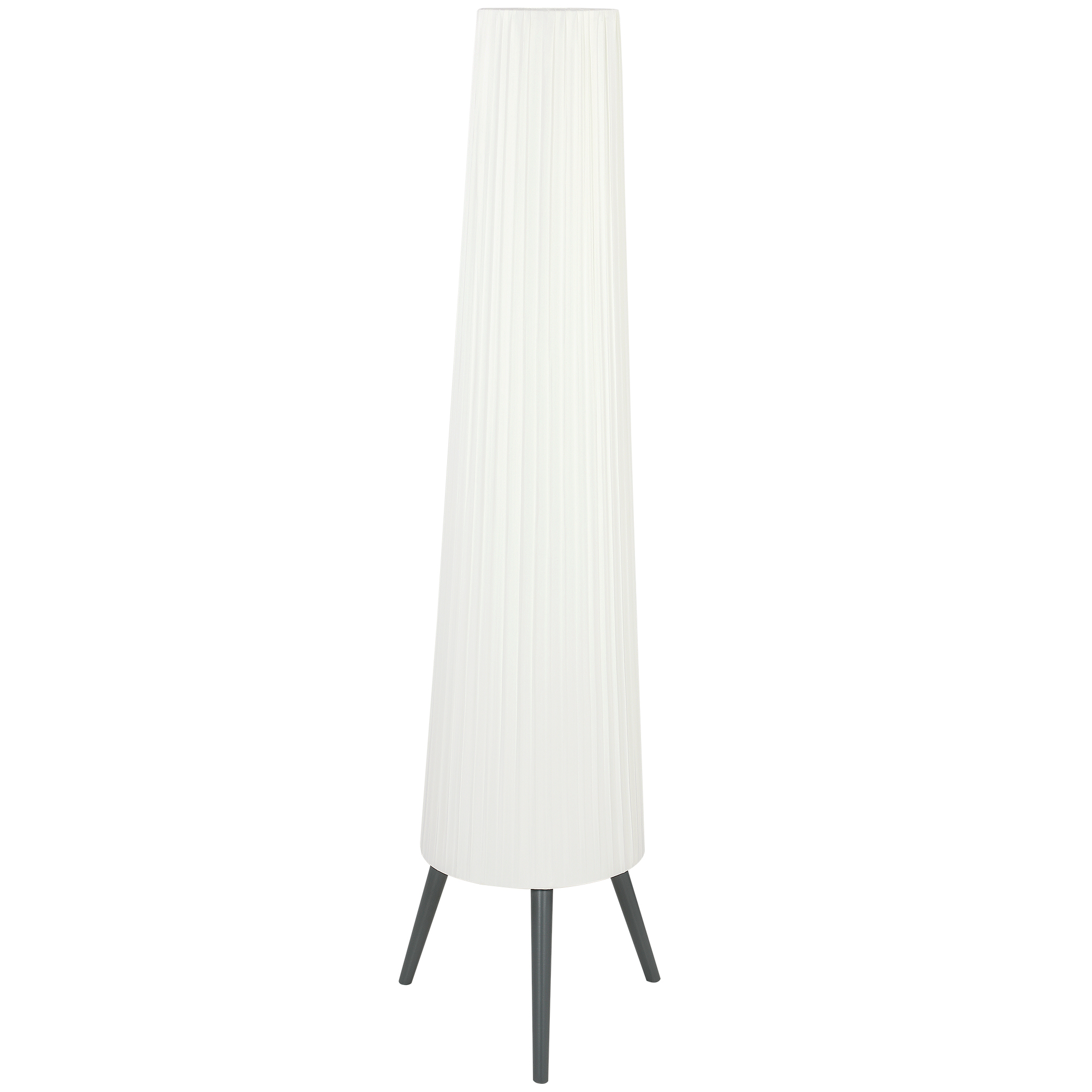 HOMCOM Dimmable Tripod Floor Lamp with Foot Switch, Nordic Standing Lamp with Fabric Shade, 153cm, White