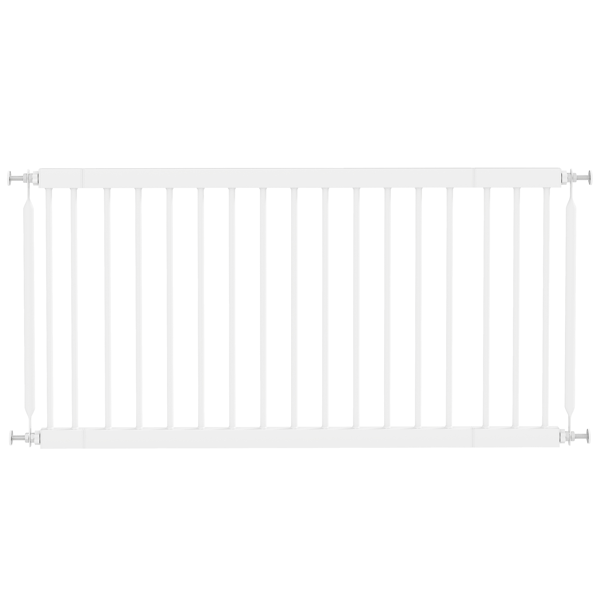 PawHut Sicherheitsgitter für kleine Hunde, verstellbar 67-93,5 cm, Höhe 45 cm, für Türen und Treppen, Hundetür mit Druckmontage, 2 Verlängerungen 7/14 cm, Weiß Aosom