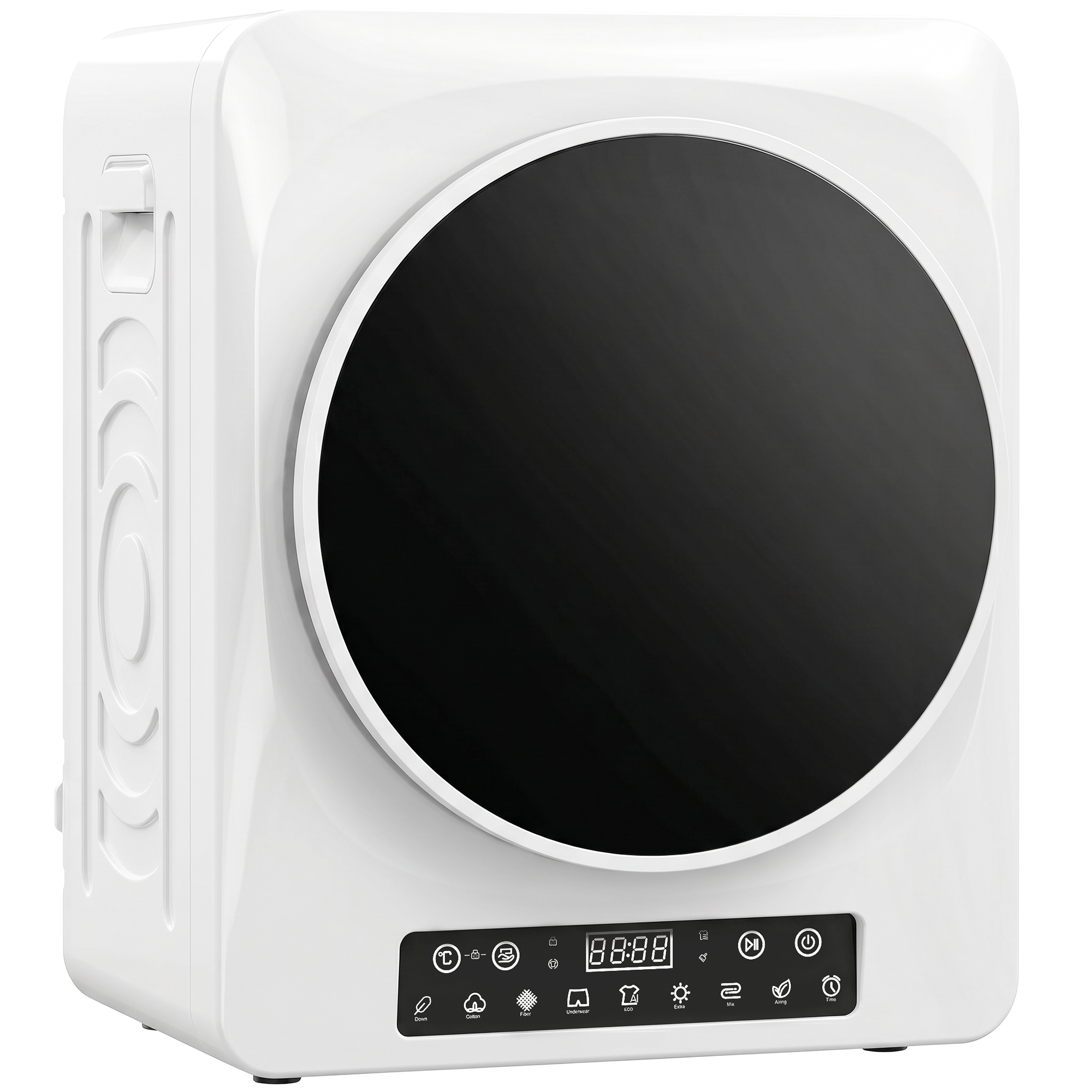HOMCOM Secador compacto de exaustão 1000 W com modos Extra Seco & ECO, ajustes de temporizador e temperatura, Branco Aosom Portugal