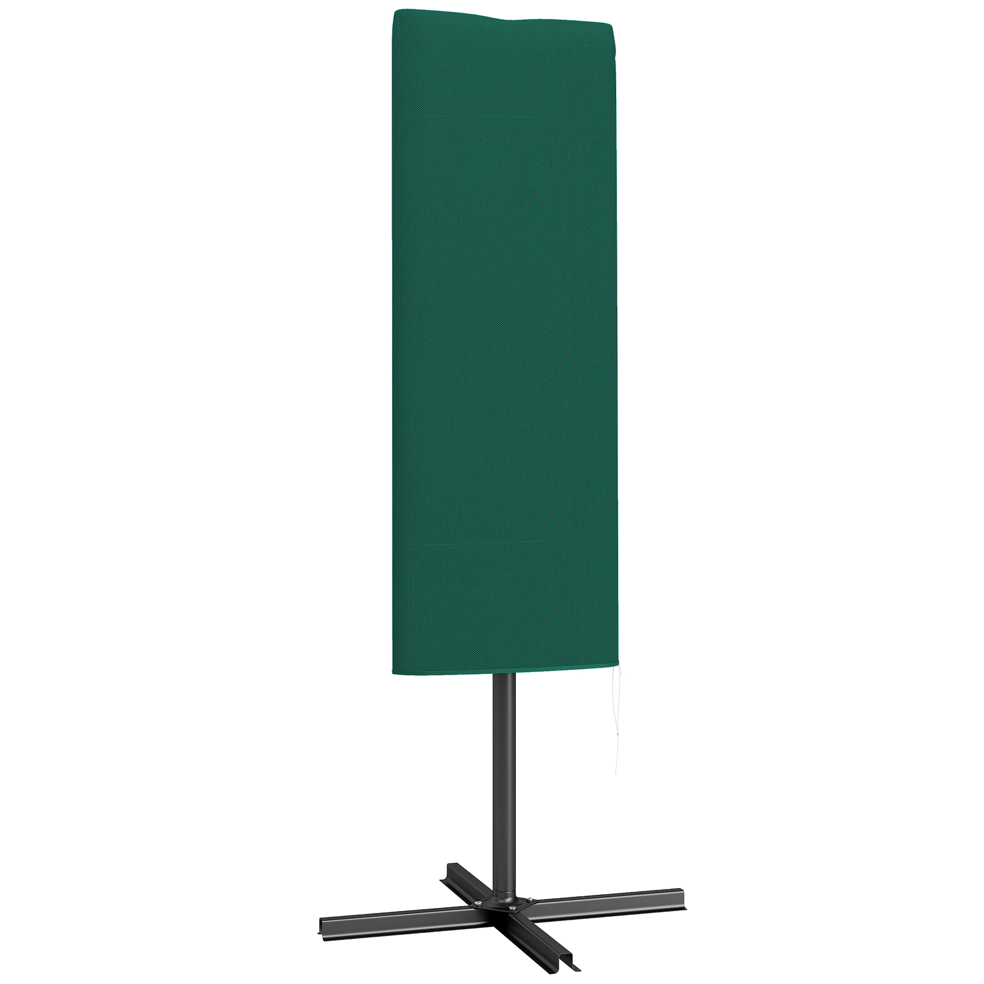 Outsunny Dark Green Garden Parasol Cover, Outdoor Patio Umbrella Protector Weatherproof Garden Patio For 2-4M Parasol,