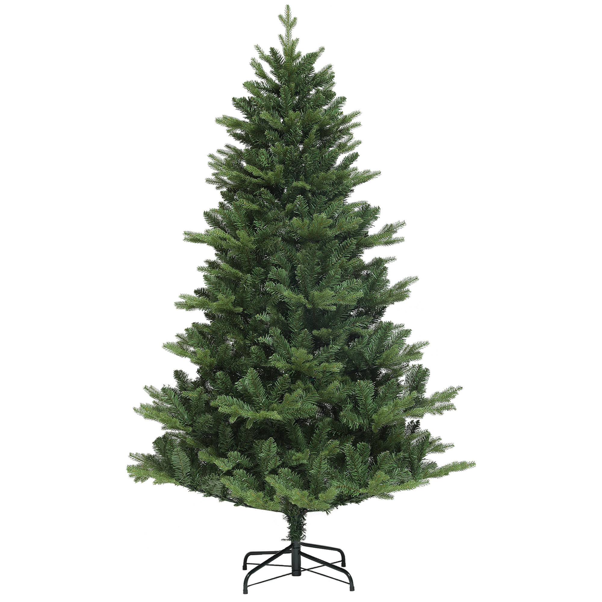 HOMCOM Künstlicher Weihnachtsbaum, 180 cm Christbaum mit 818 Spitzen, Schnellaufbau Klappsystem, Stahlständer, für Weihnachten Deko, Indoor, Grün Aosom