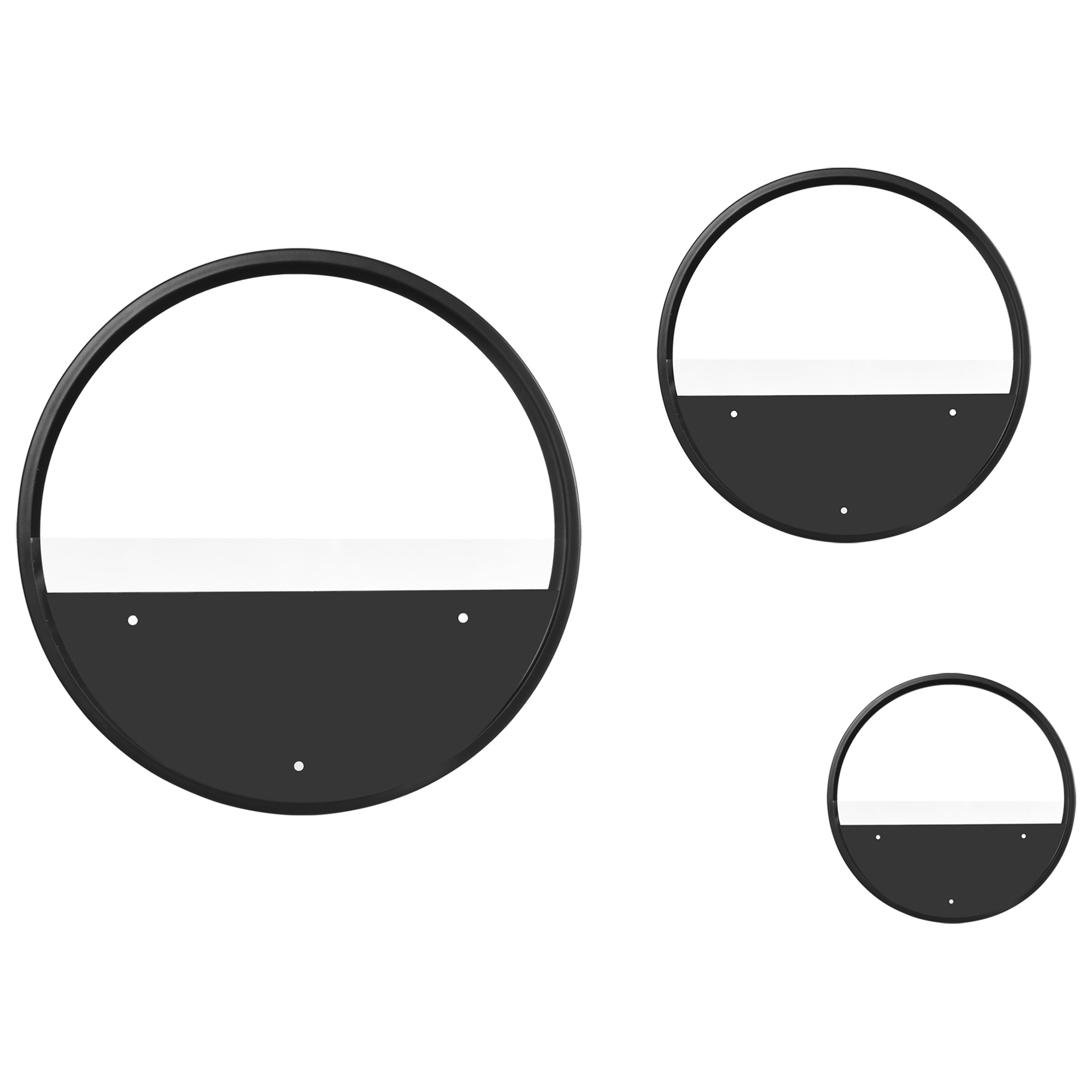 Outsunny hangende plantenbak, 3D-wanddecoratie, set van 3, Stapelbaar, duurzaam staal + acryl, perfect voor binnen en buiten, zwart | Aosom.nl