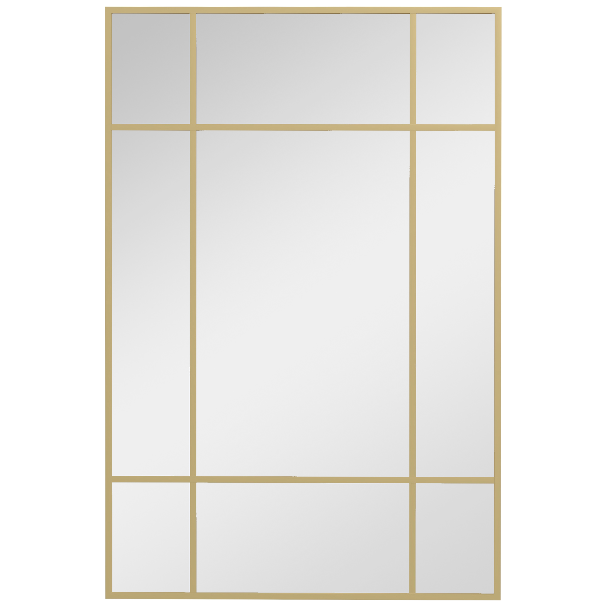 HOMCOM Wandspiegel 90 x 60 cm dekorativer Spiegel mit Metallrahmen, rechteckiger Spiegel für Schlafzimmer, Badezimmer Gold Aosom