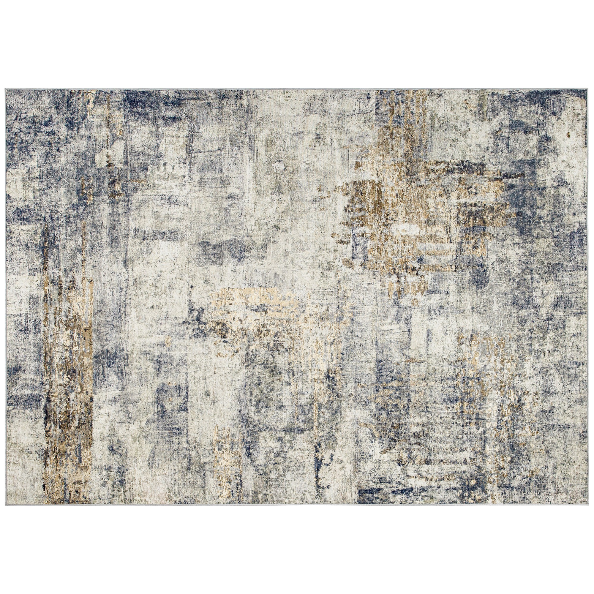 HOMCOM Woonkamer tapijt, polyester, modern artistiek patroon, wasbaar, Grijs