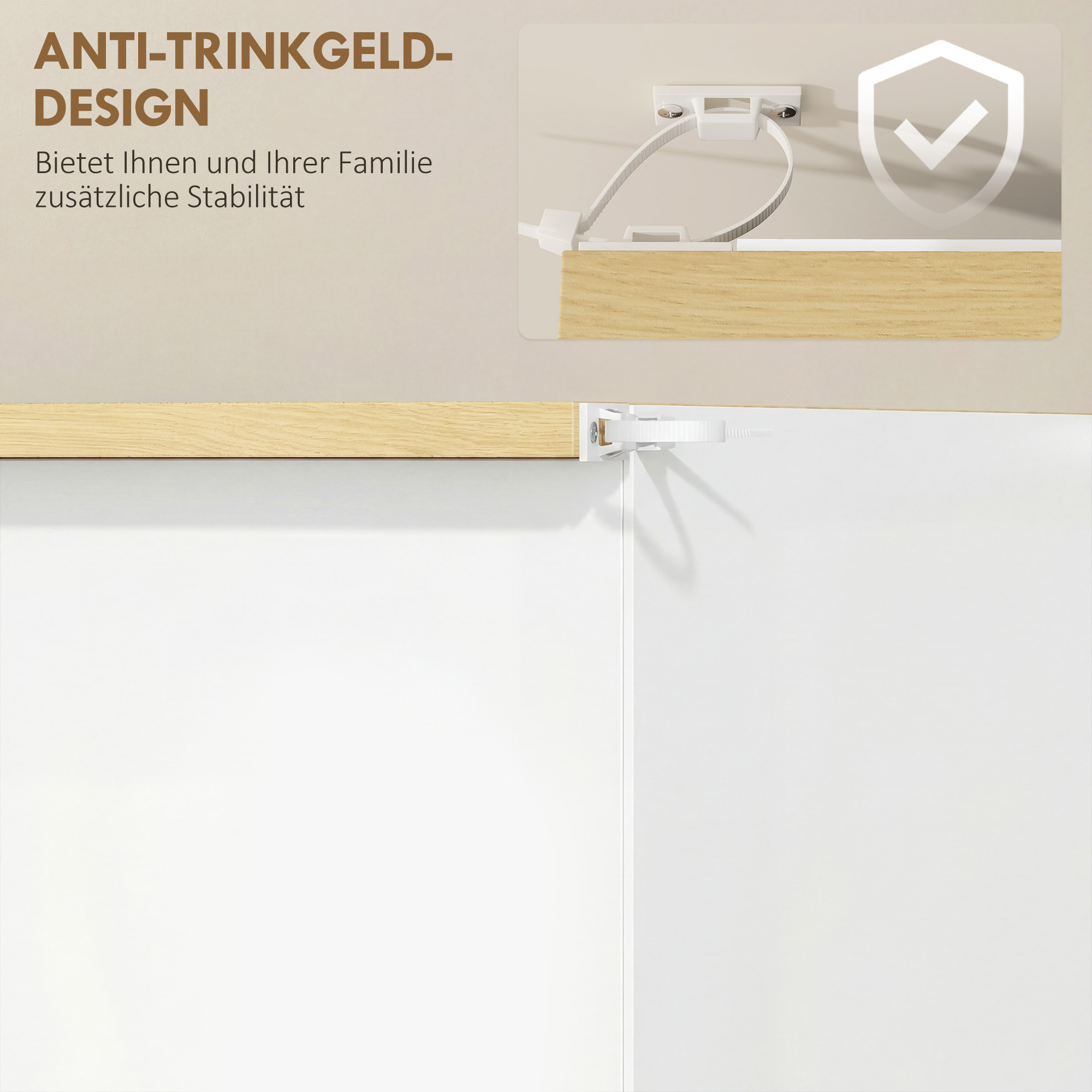 Jalanõudekapp, kingariiul, 3 sektsiooni, 18 paari kingi, 72 cm x 26 cm x 112 cm, valge + pruun