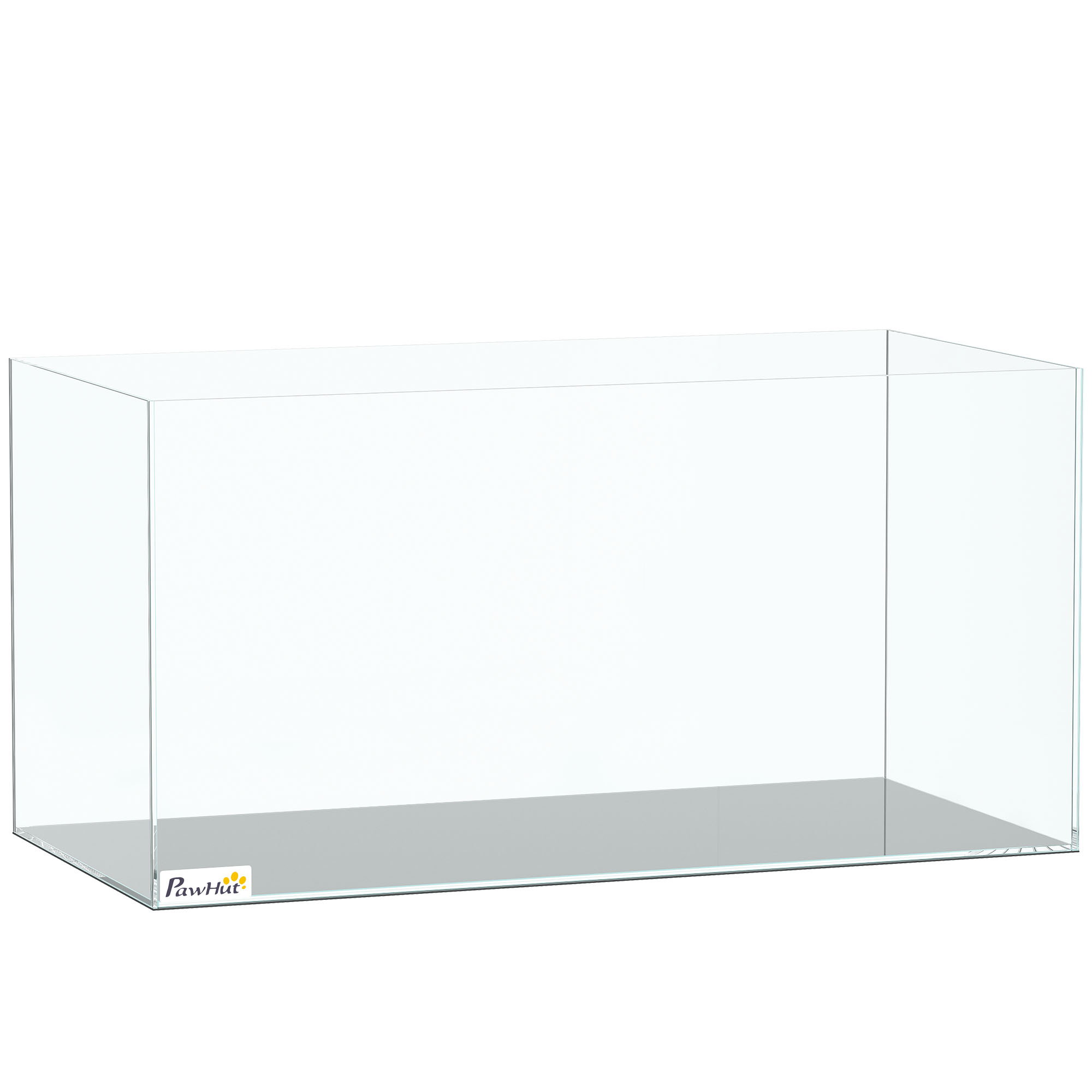 PawHut Aquarium 51 L, Glas-Aquarium mit Schutzmatte, für Fische, Garnelen und Schildkröten, Transparent Aosom