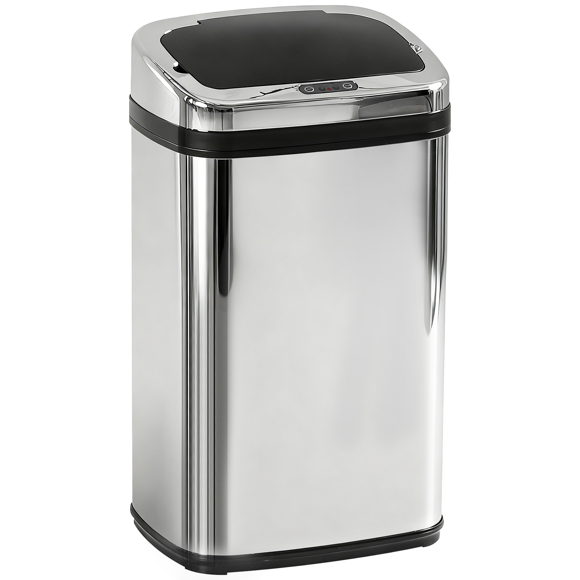 HOMCOM Automatik Sensor Mülleimer 30L mit IR Sensor, viereckig, Edelstahl, optionaler Inneneimer für hygienisches Abfallmanagement Aosom.de