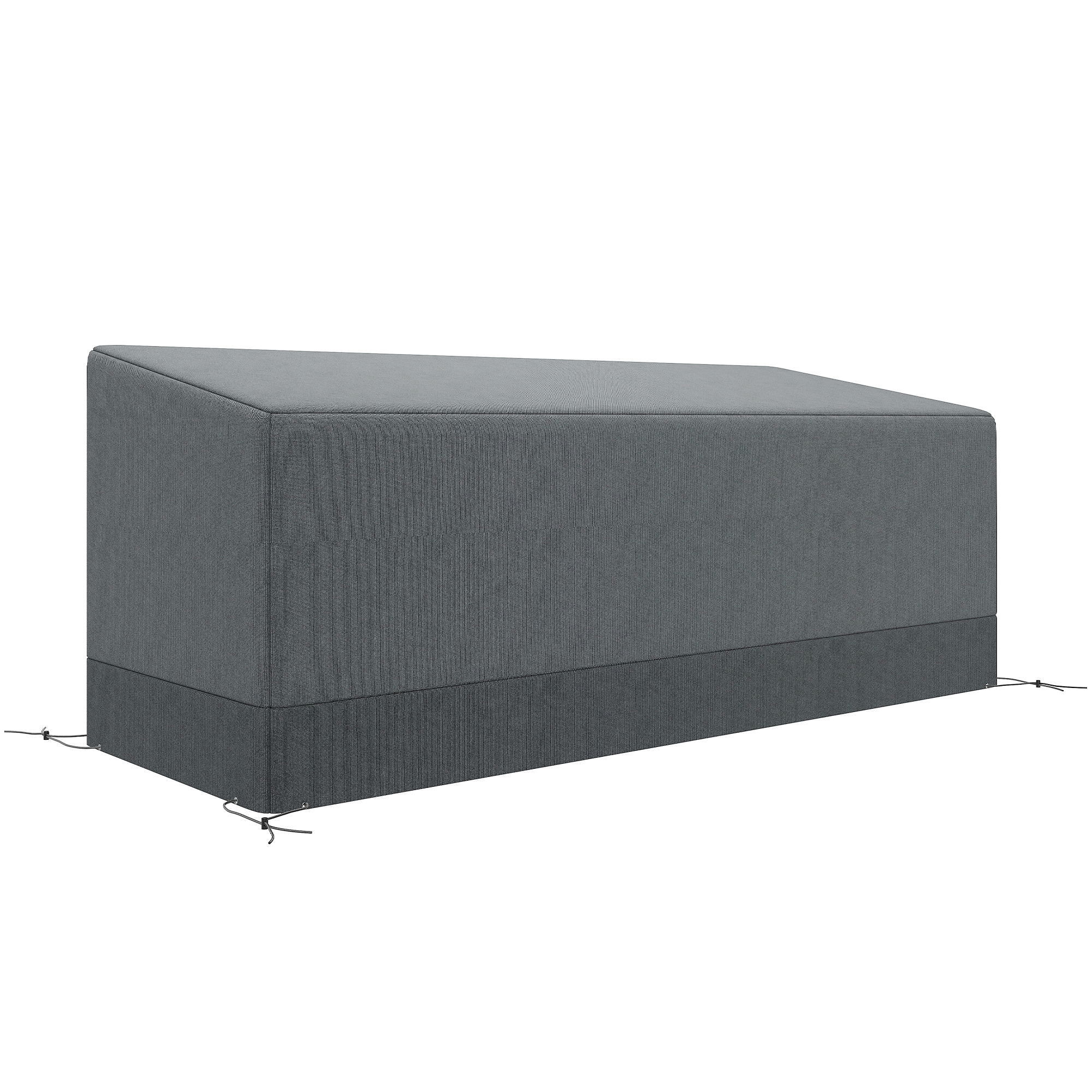 Outsunny Schutzhülle für Gartenmöbel Winterfest Wasserdicht Abdeckung Anti-UV Abdeckplane 600D Oxford Gewebe Winddicht Abdeckhaube für Terrassenmöbel 190,5 x 72 x 76cm Hellgrau Aosom