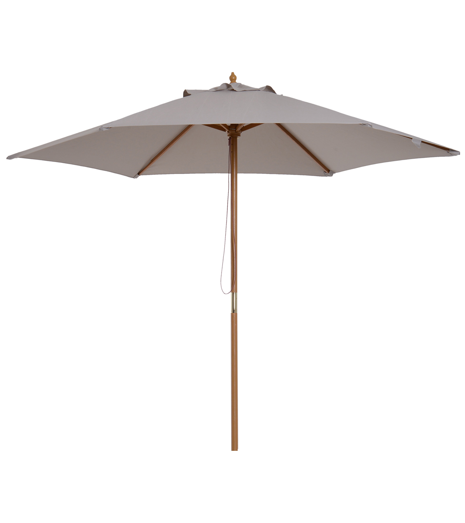 Outsunny Sonnenschirm, Gartenschirm, 3-stufig, Sonnenschutz, Bambus 180/㎡ Polyester, Grau, Ø2,5 x 2,3 m Aosom