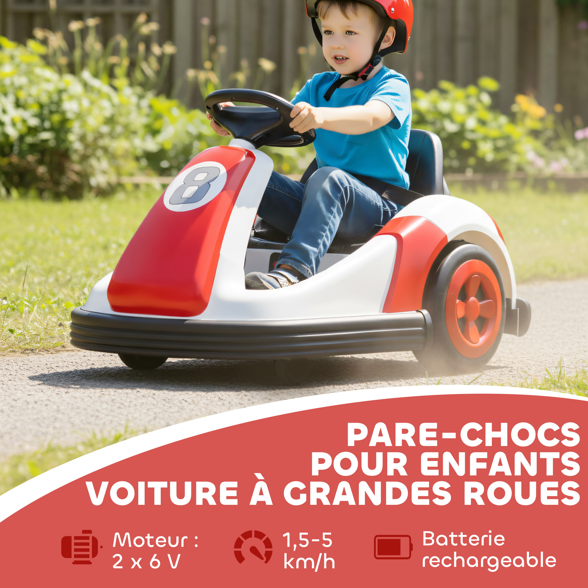 6V Auto Tamponneuse Électrique Enfant avec Télécommande, Voiture 6V Auto Tamponneuse Électrique Enfant avec Télécommande, Voiture