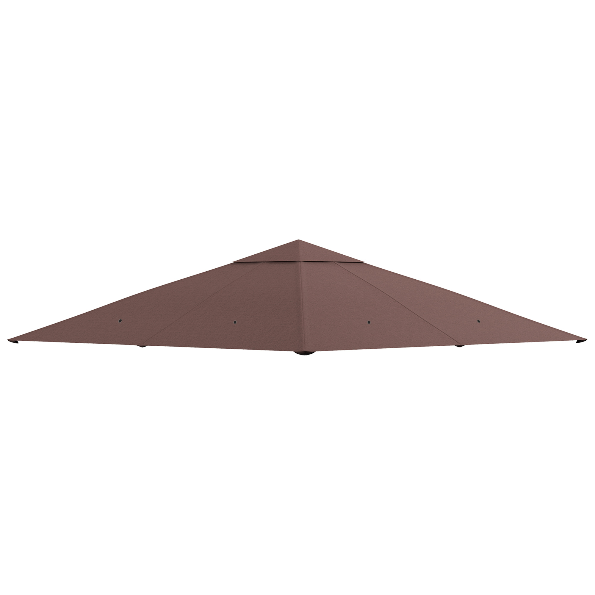 Outsunny Ersatzdach Pavillon 2,93x2,93m Pavillonabdeckung Sonnenschutz aus Polyester in Kaffee, ideal für Garten & Terrasse Aosom.de