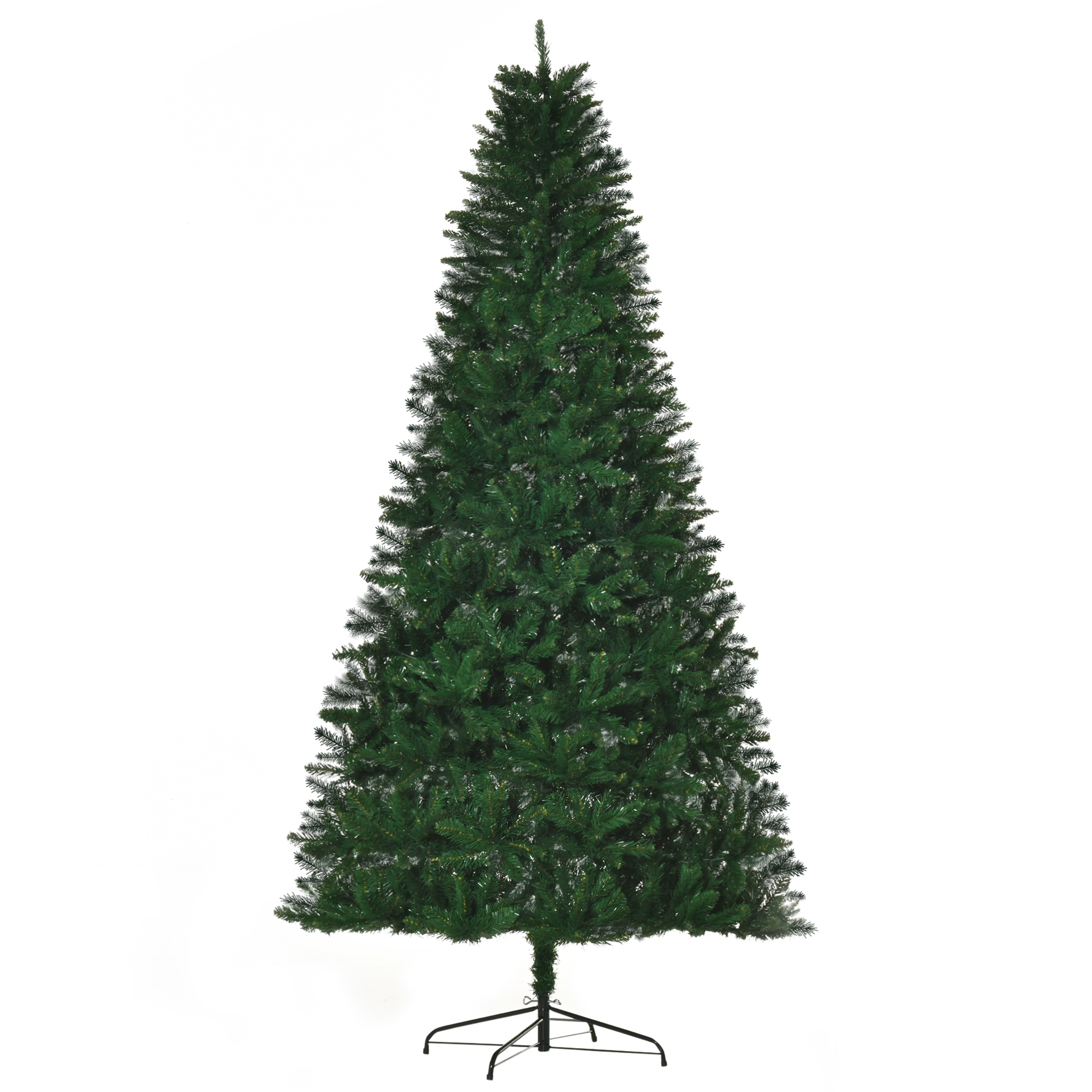 HOMCOM Árbol de Navidad Artificial 240 cm con 1499 Ramas con 2 Tipos de Puntas Decoración Navideña de Interior Verde | Aosom España