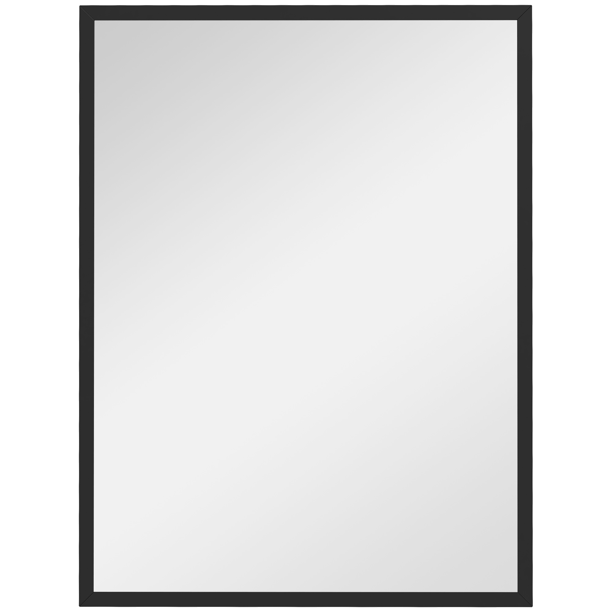 HOMCOM Wandspiegel, 60 x 80 cm, frame in houtlook, eenvoudige montage, incl. schroeven