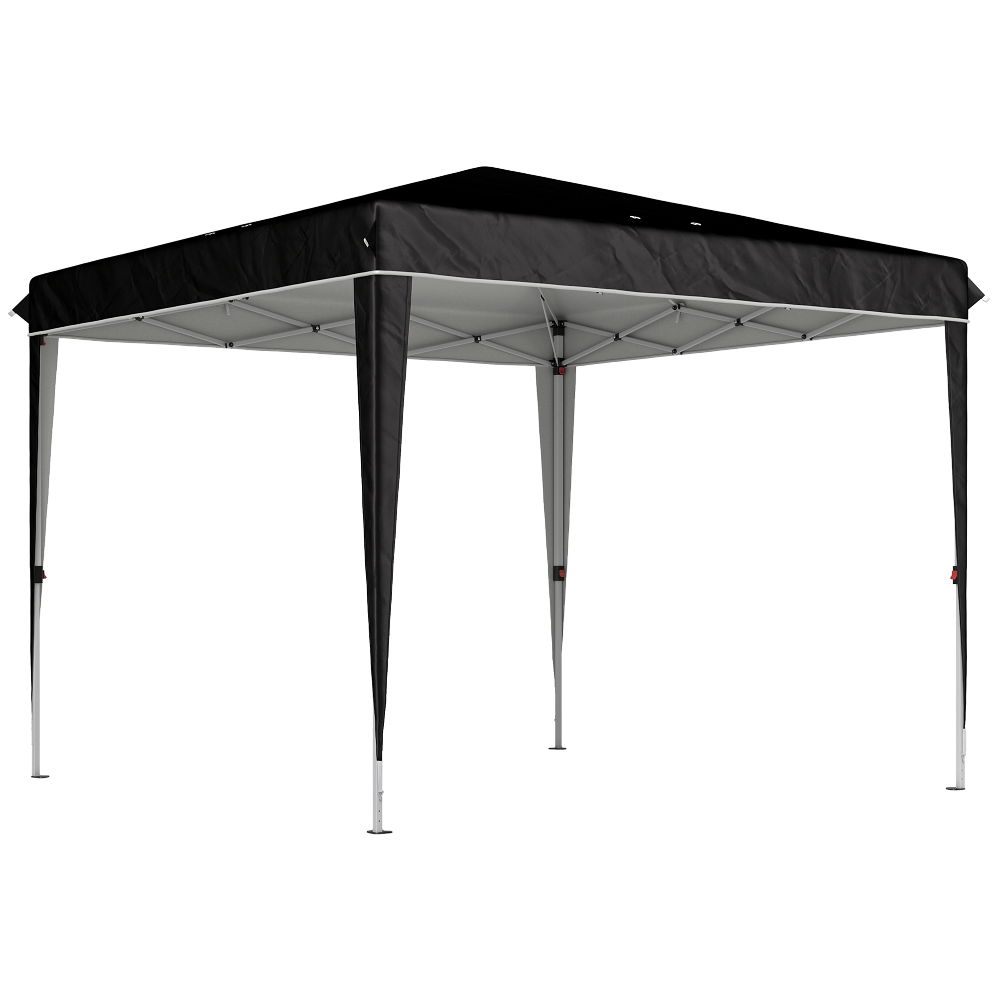 Outsunny Pavilion Pliabil cu Înălțime Reglabilă și Geantă de Transport, 300x300x273 cm, Negru | Aosom Romania