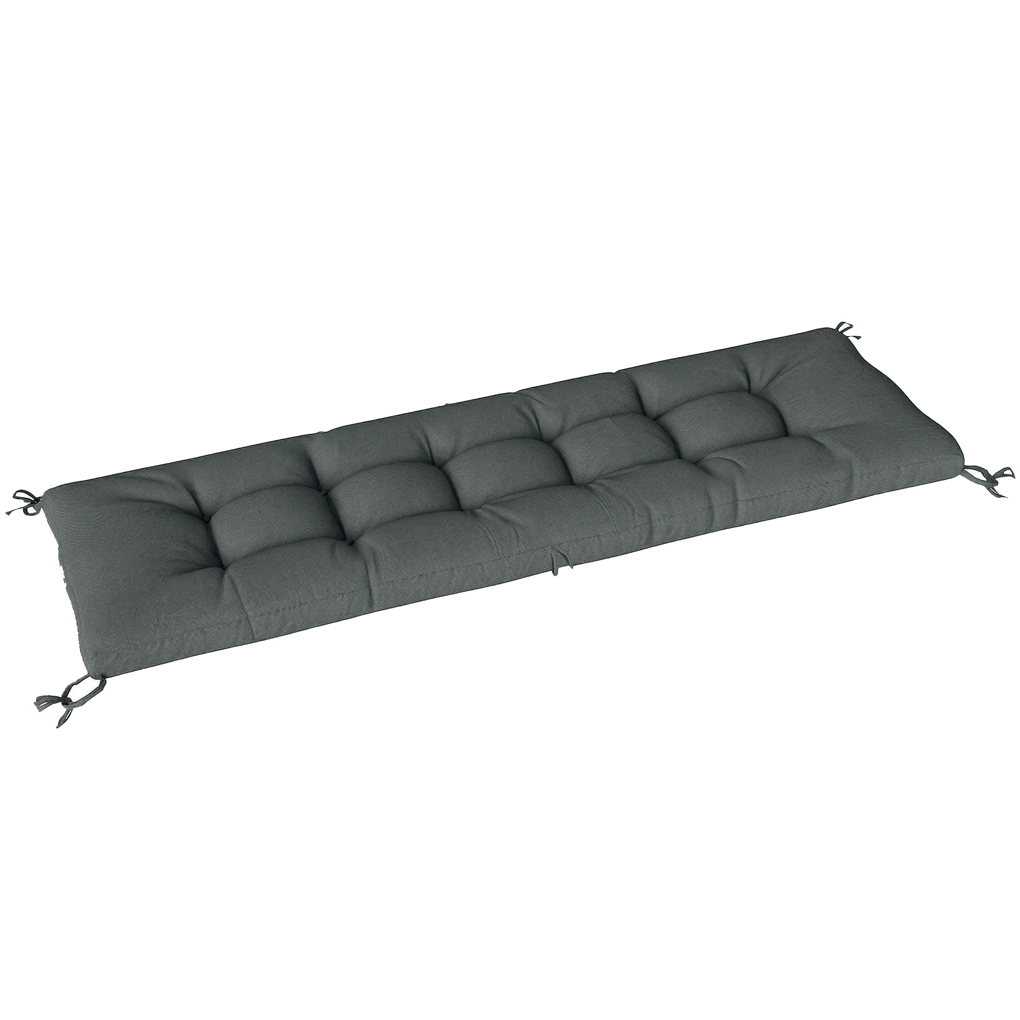 Outsunny Palettenkissen Abnehmbar Sitzkissen Palettenpolster mit Befestigungsbändern Outdoor Kissen Palettenauflagen für die meisten Liegen 198 x 65 x 13 cm, Dunkelgrau   Aosom von Outsunny