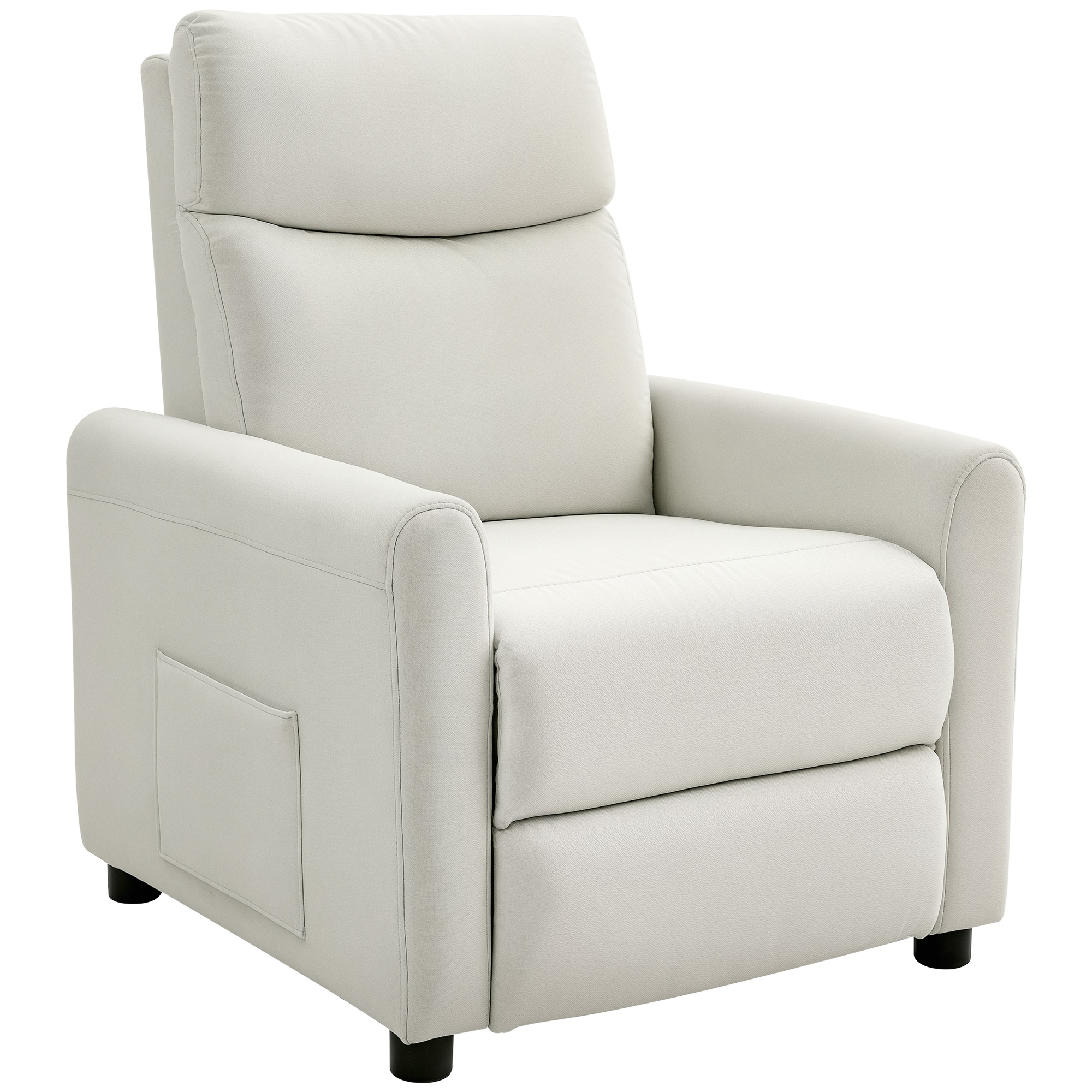 HOMCOM Relaxfauteuil TV-stoel met ligfunctie, pocketveren, voor woonkamer