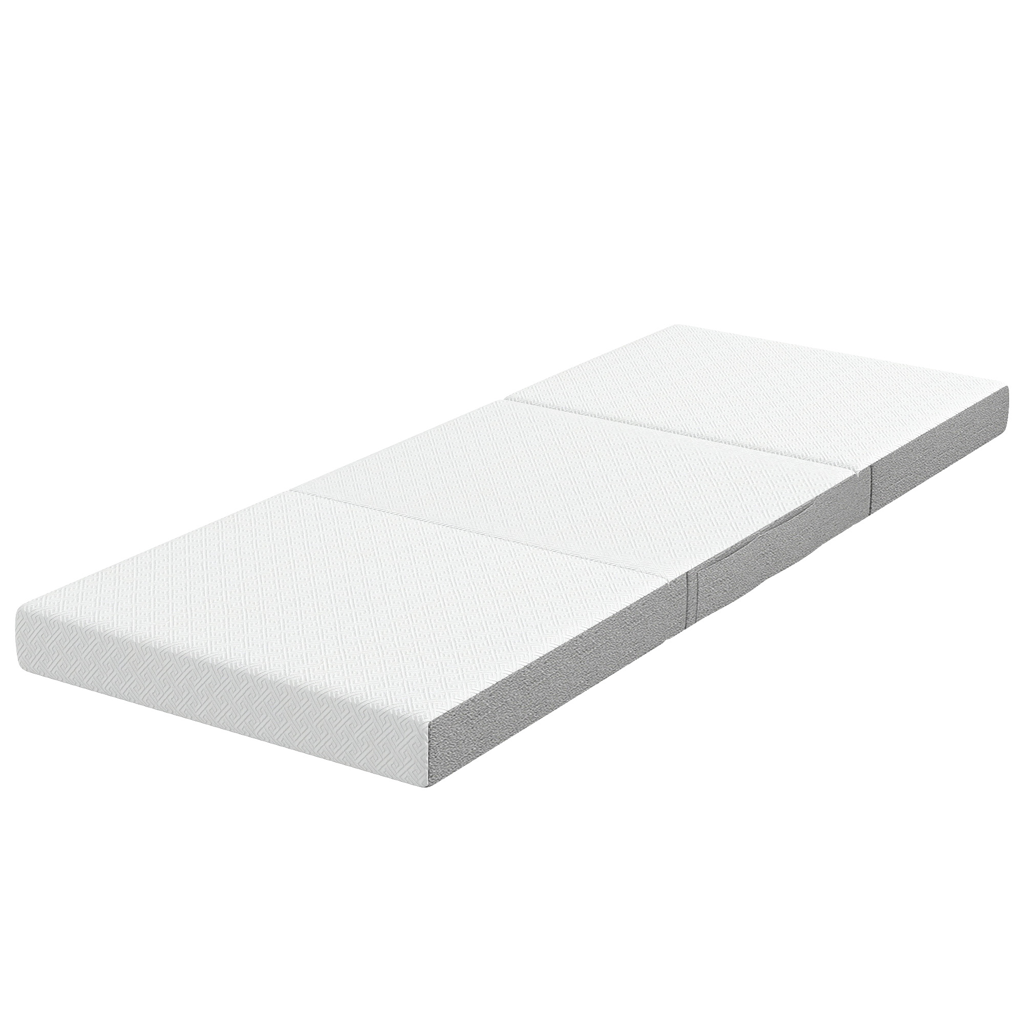 HOMCOM Matelas Pliable 195x75cm, 10cm, Housse Lavable, Idéal pour Invités/Camping