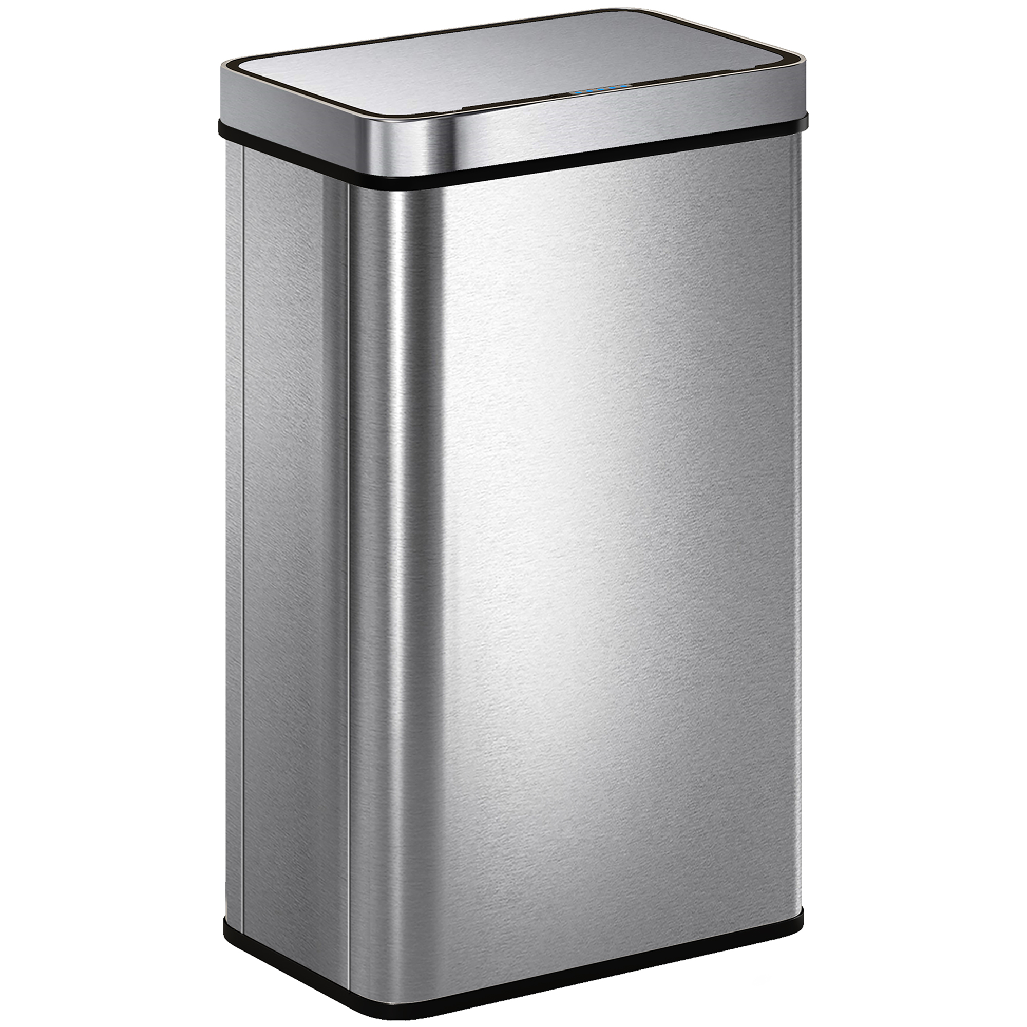 HOMCOM Mülleimer mit Sensor 60L Edelstahl Leiser Automatischer Abfalleimer mit Soft-Close-Deckel, Fingerabdruckresistente Mülleimer für Küchen, Büro, Schlafzimmer, Silber Aosom