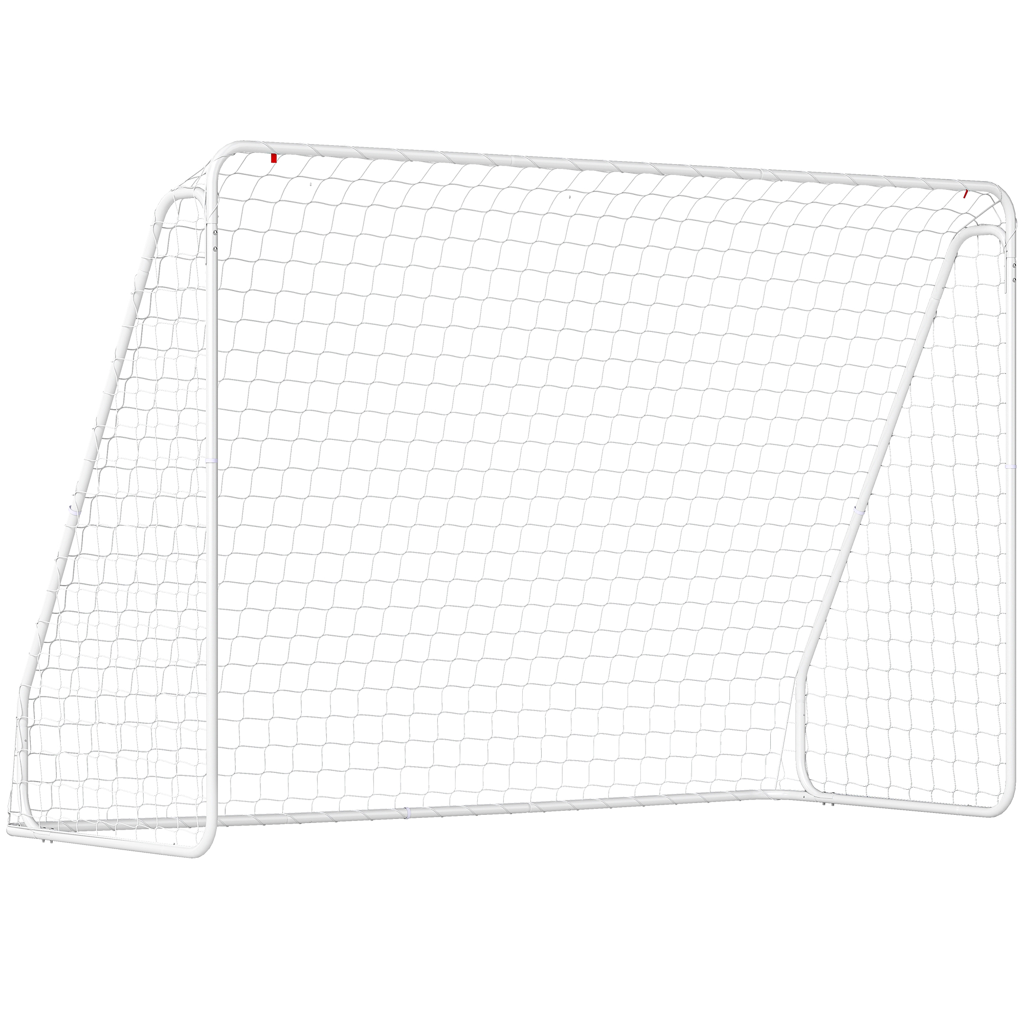 HOMCOM Fußballtor für Jugendliche & Erwachsene 301 x 120 x 200 cm wetterfestes standfestes Fußball Tor mit Netz, Erdhaken, Outdoor Torwand für Garten, Park, Strand Aosom