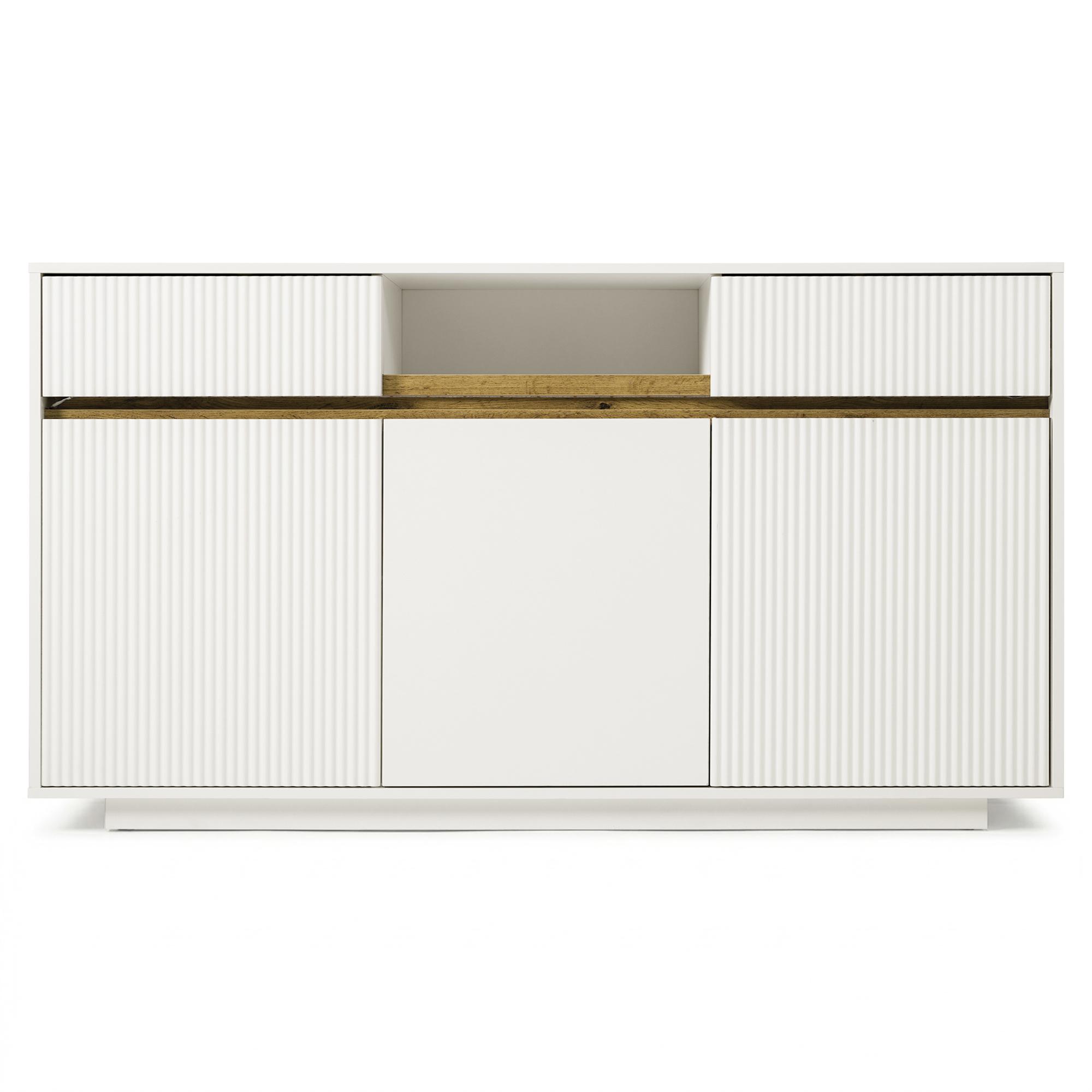 Aparador moderno con tira LED, Blanco | Aosom España