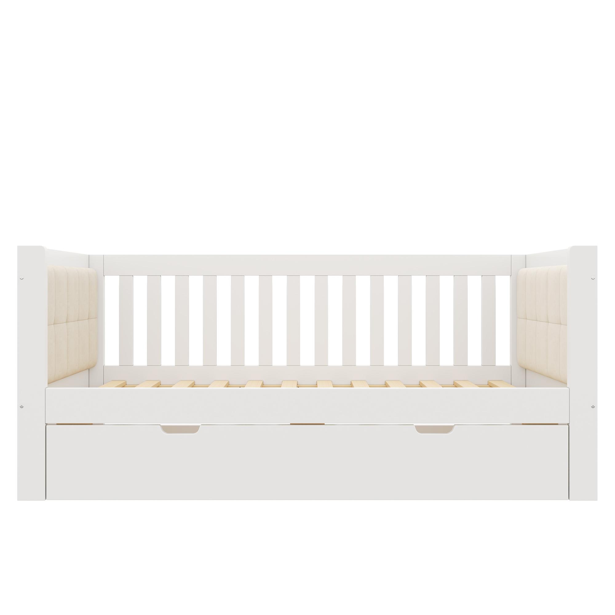 Cama de día con cama nido, Blanco | Aosom España