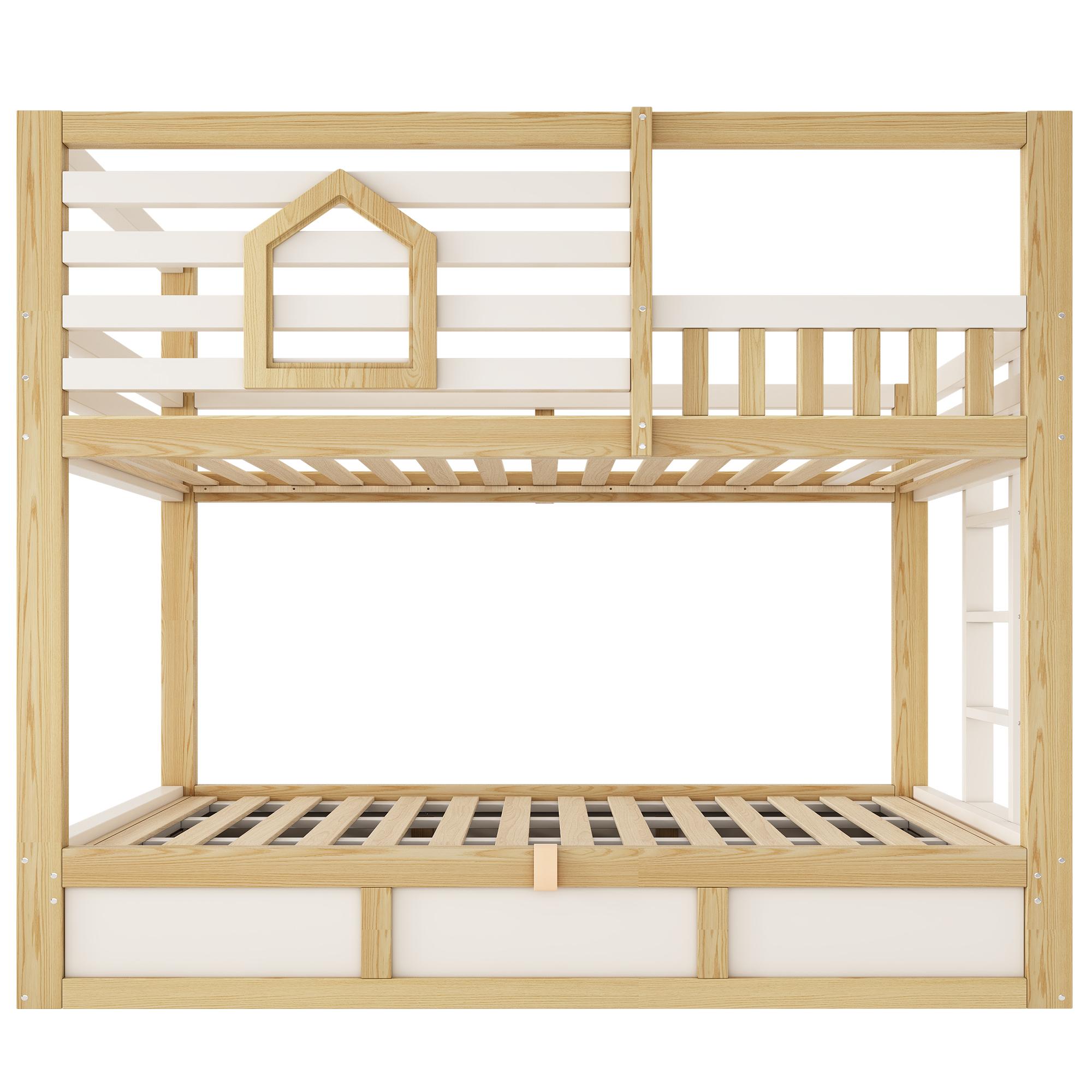 Litera infantil estilo cabaña, Color natural | Aosom España