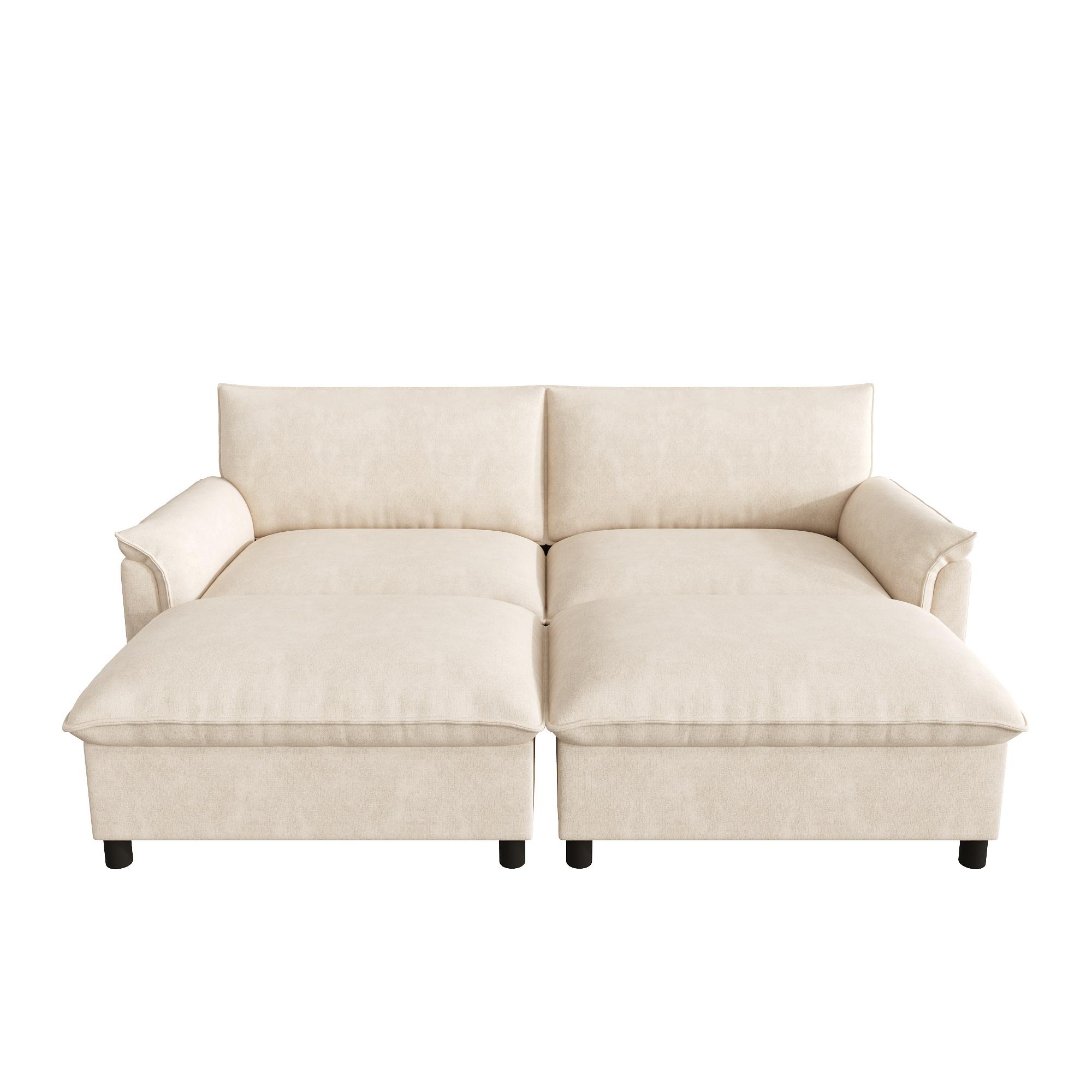 Modular Cloud-Sofá-seccional, Beige | Aosom España