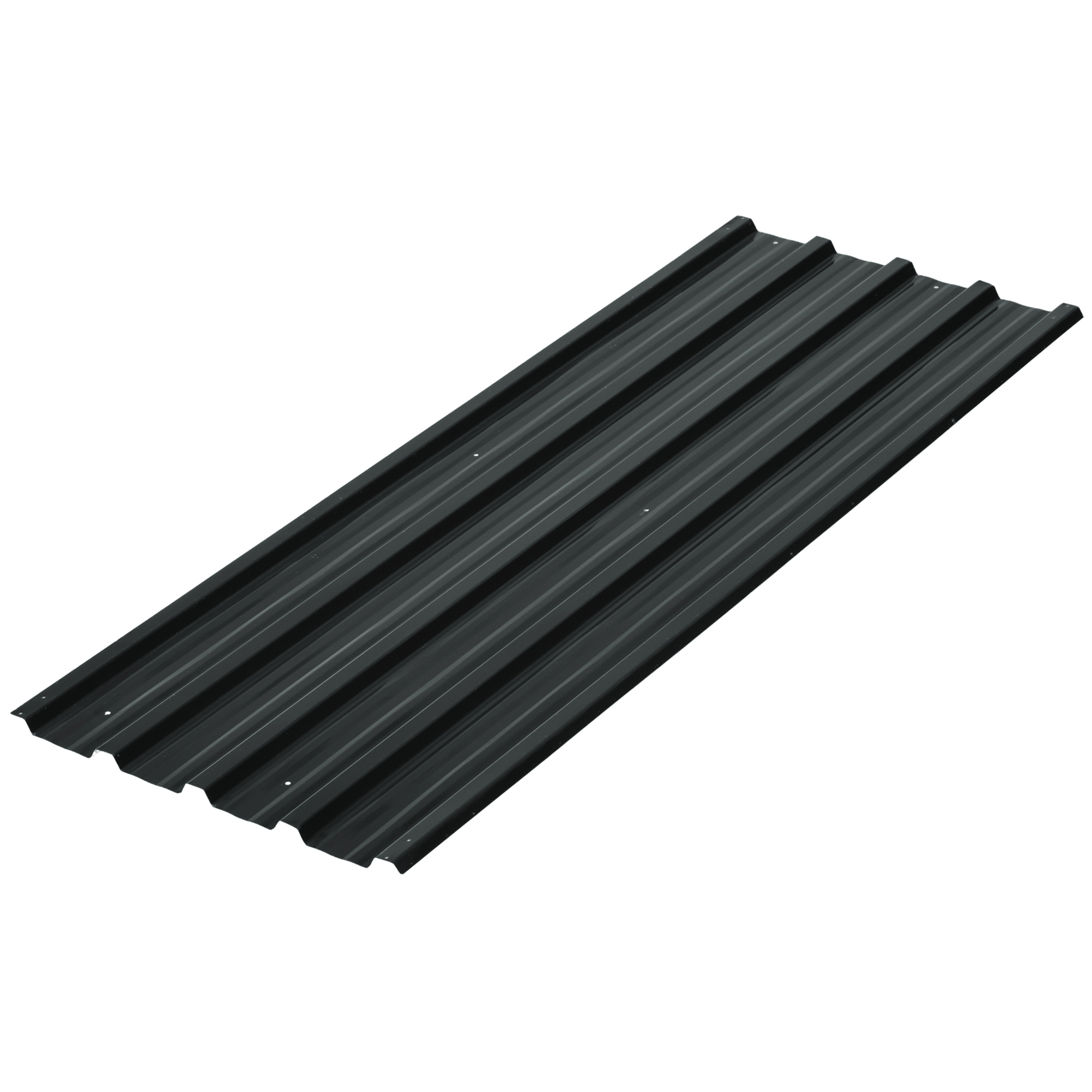 Outsunny 12 Stück Trapezblech 129x45cm 7m² Verzinkt Dachblech 0,25 mm Wetterfest Profilblech Verzinkter Stahl Dachplatten Dachpaneele Stahlblech Wellblechplatten für Dach Gerätehaus Carport Dunkelgrau Aosom