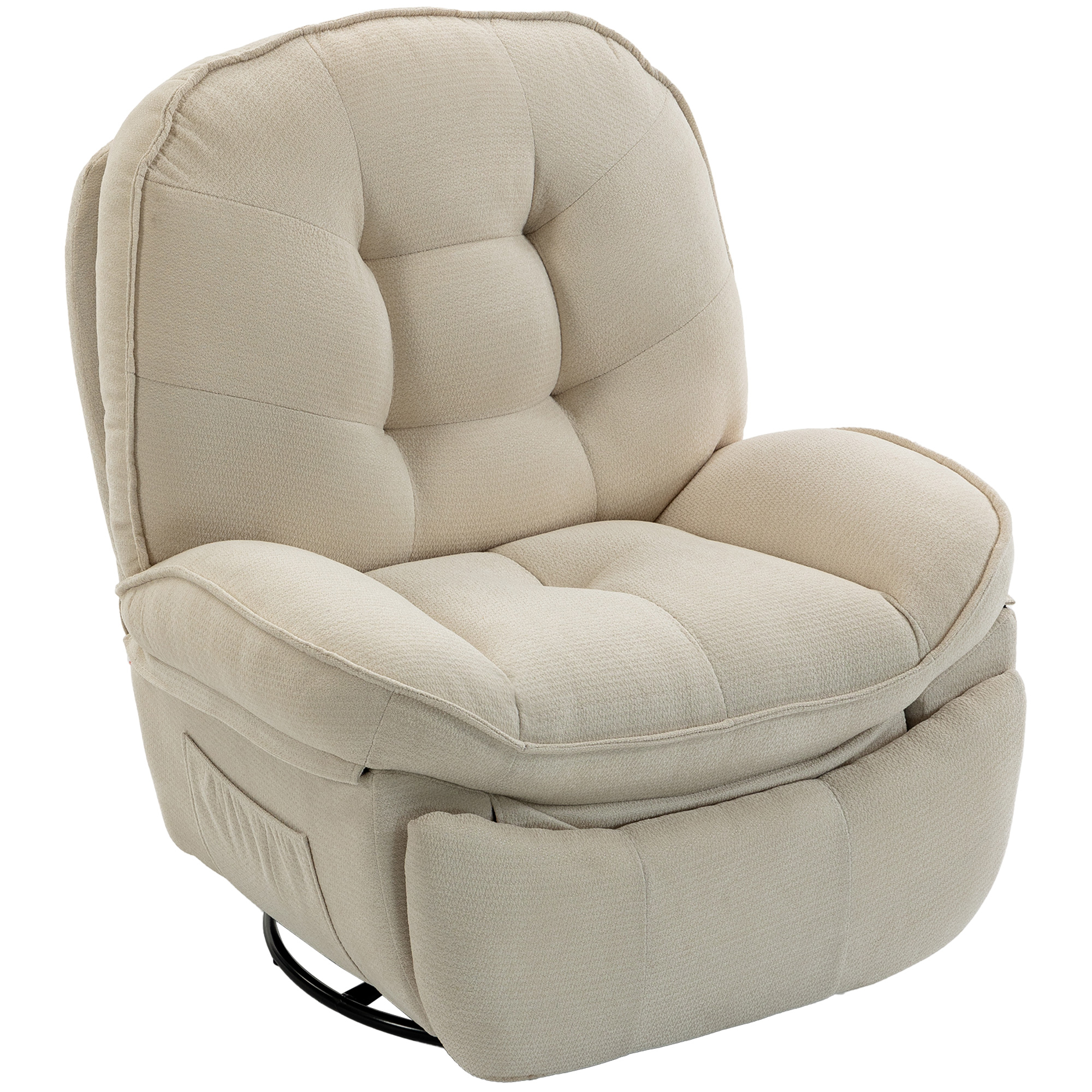 Relaxsessel Fernsehsessel mit Liegefunktion, Drehbarer Ruhesessel mit Wippfunktion, für Wohnzimmer, Schlafzimmer