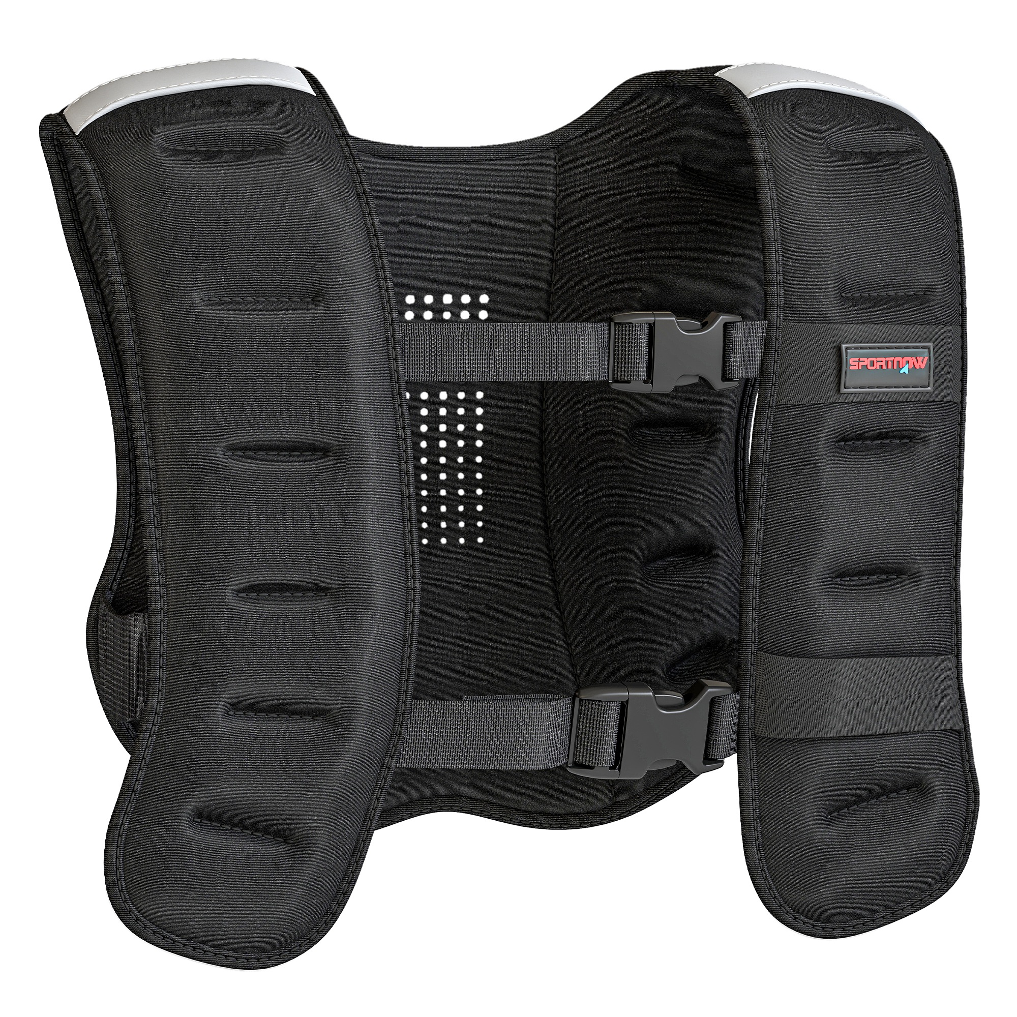 SPORTNOW Vesta cu Greutati 10 Kg Con Curele Regolabili In Neopren Negru | Aosom Romania