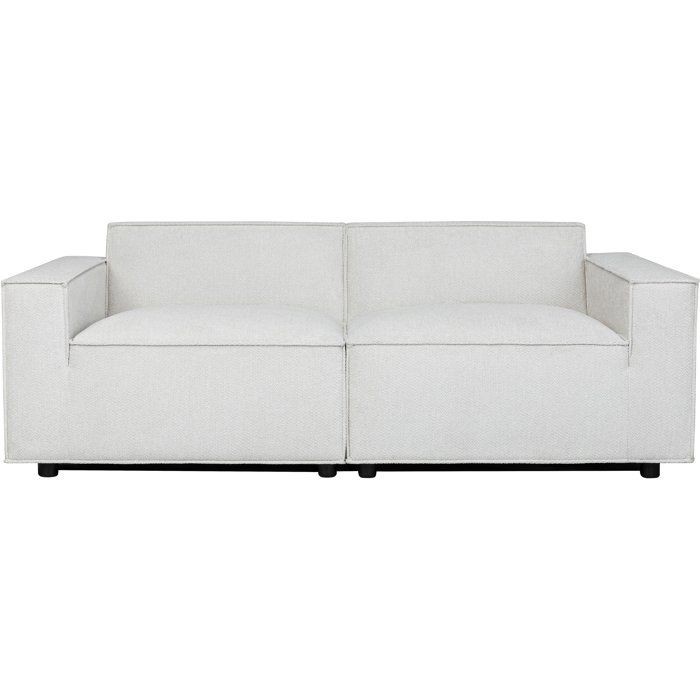 Canapé modulable - 3 places - IGOR - Tissu Beige - 198 x 94 x 70 cm