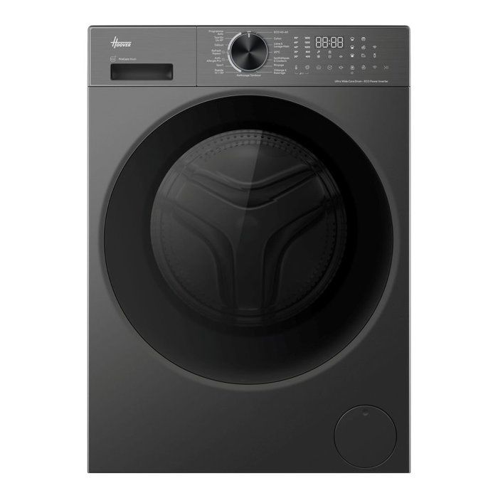 Lave-linge hublot HOOVER HLP610BL10GUH-47 - 10 kg - Induction - 1600 trs/min - Classe A-35% - Connecté - Vapeur - Anthracite