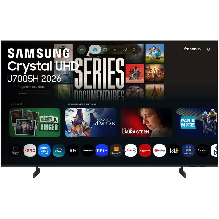 Samsung 85" Crystal Uhd U7005h 4K Vision Ai 2026 Smart Tv - Tu85u7005huxxc Noir - Image 4