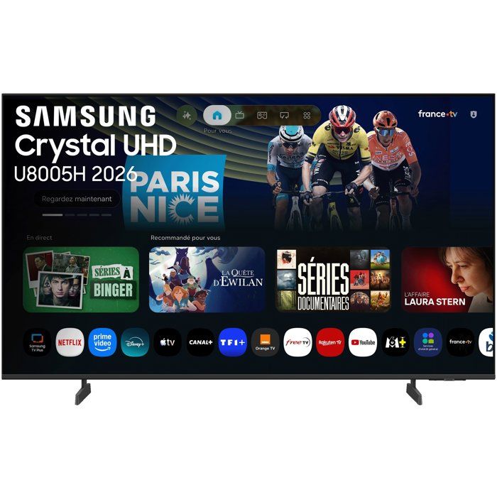 Samsung Noir Téléviseur 70 Pouces Crystal Uhd U8005h 4K Smart Tv Vision Ai Companion Hdr10+ Motion Xcelerator One Ui Tizen - Neuf - Image 4
