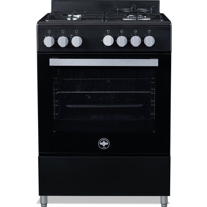 Germania Noir Pia60gn Cuisinière Gaz 60 Cm 4 Foyers 63 L - Image 3