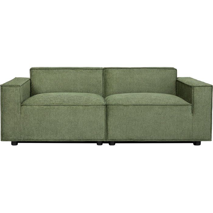 Canapé modulable - 3 places - IGOR - Tissu Kaki - 198 x 94 x 70 cm