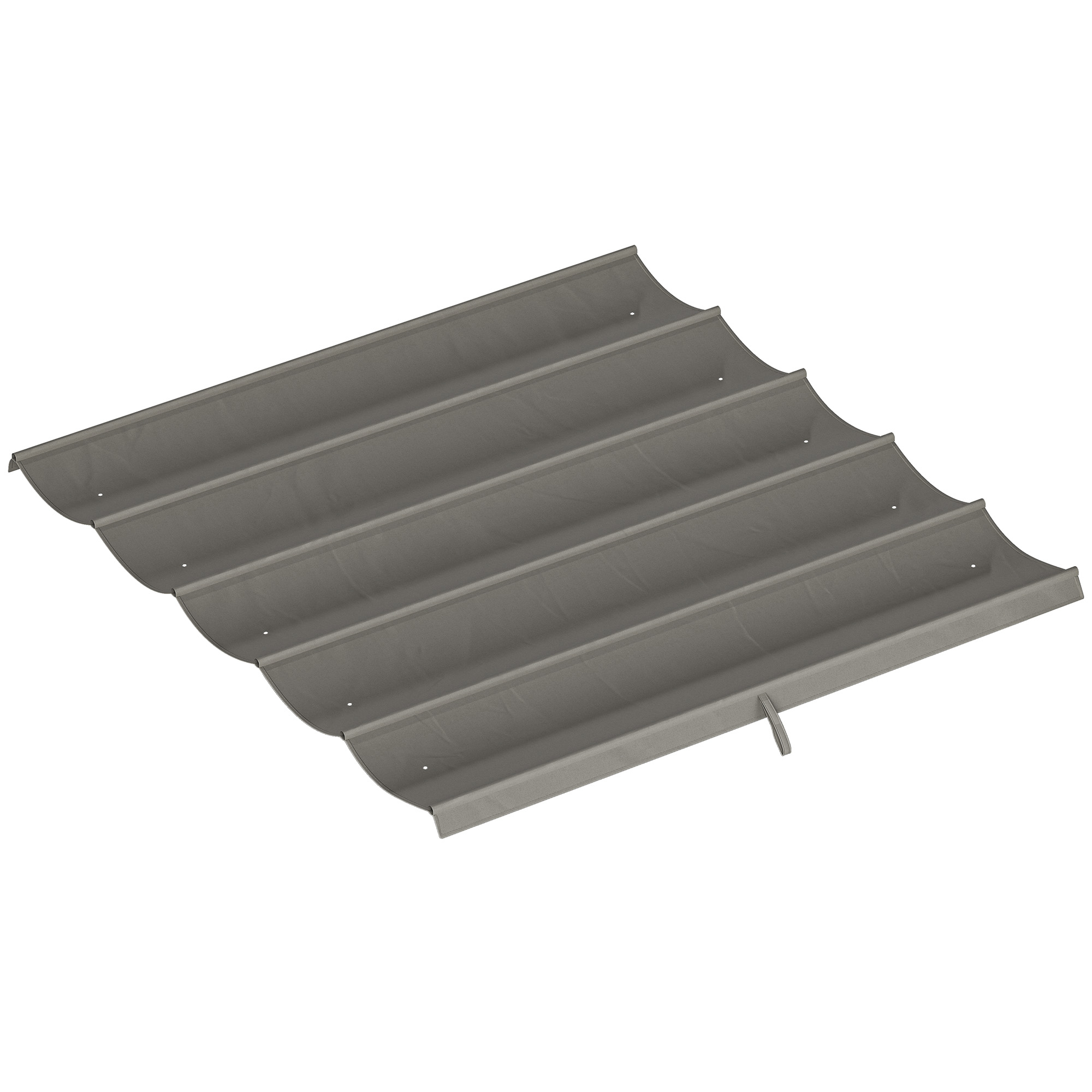 Outsunny Tettuccio di Ricambio per Gazebo 3x3 m con 10 Fori di Drenaggio Grigio | Aosom Romania
