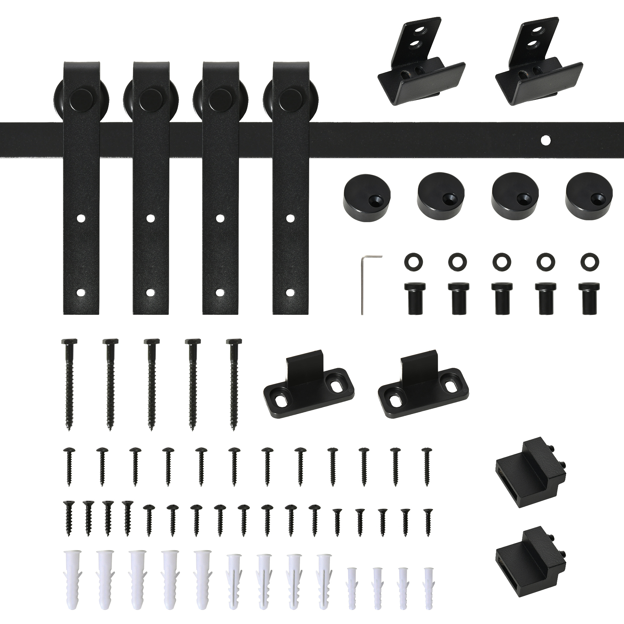 HOMCOM Set Complet Ușă Glisantă de 183 cm - Perfect pentru orice spațiu | Aosom Romania