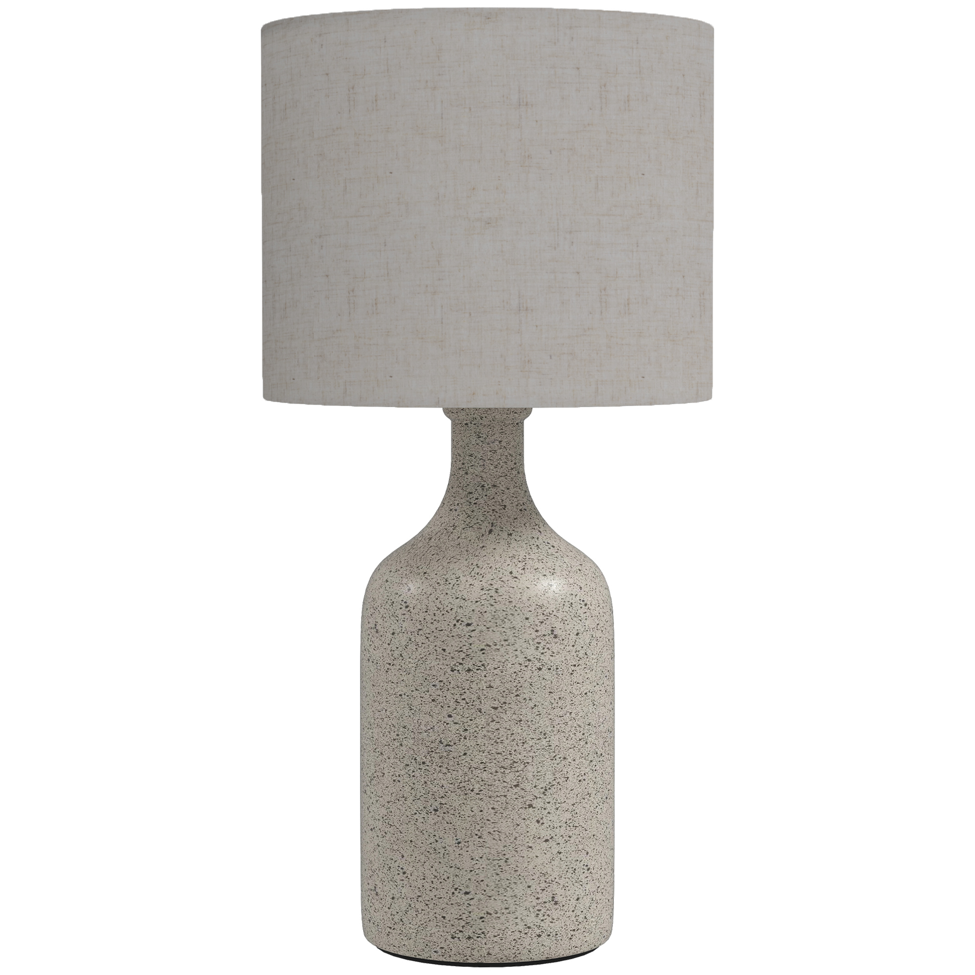 Tischlampe Tischleuchte, Nachttischlampe Schreibtischlampe mit Keramiksockel, Leinenschirm, 22x22x45 cm Sandfarben+Beige