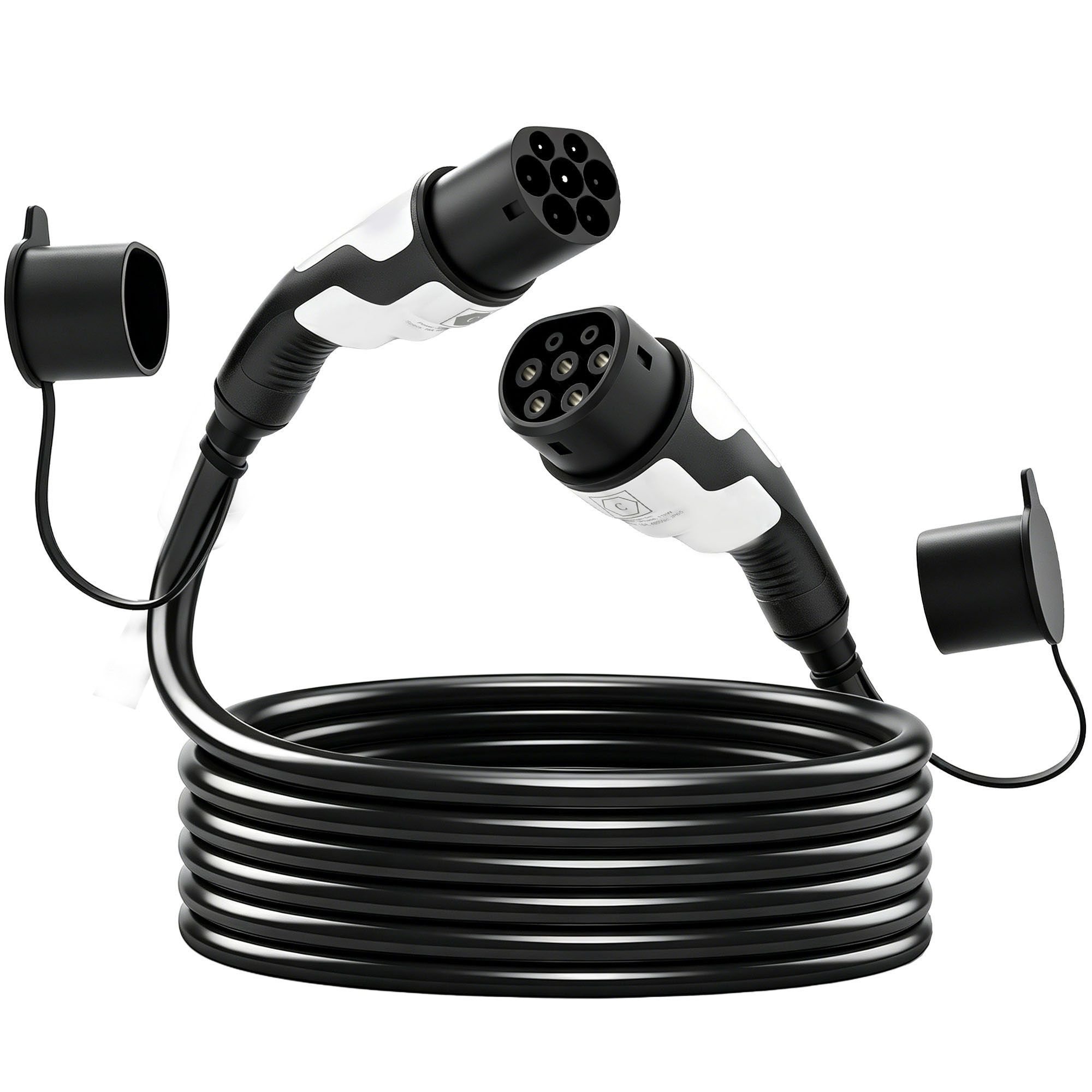 Typ 2 EV Ladekabel, 11 kW, 16 A, Mode 3, 3-Phasen, 5 m – Verlängerungskabel für Elektroautos & Plug-in-Hybride