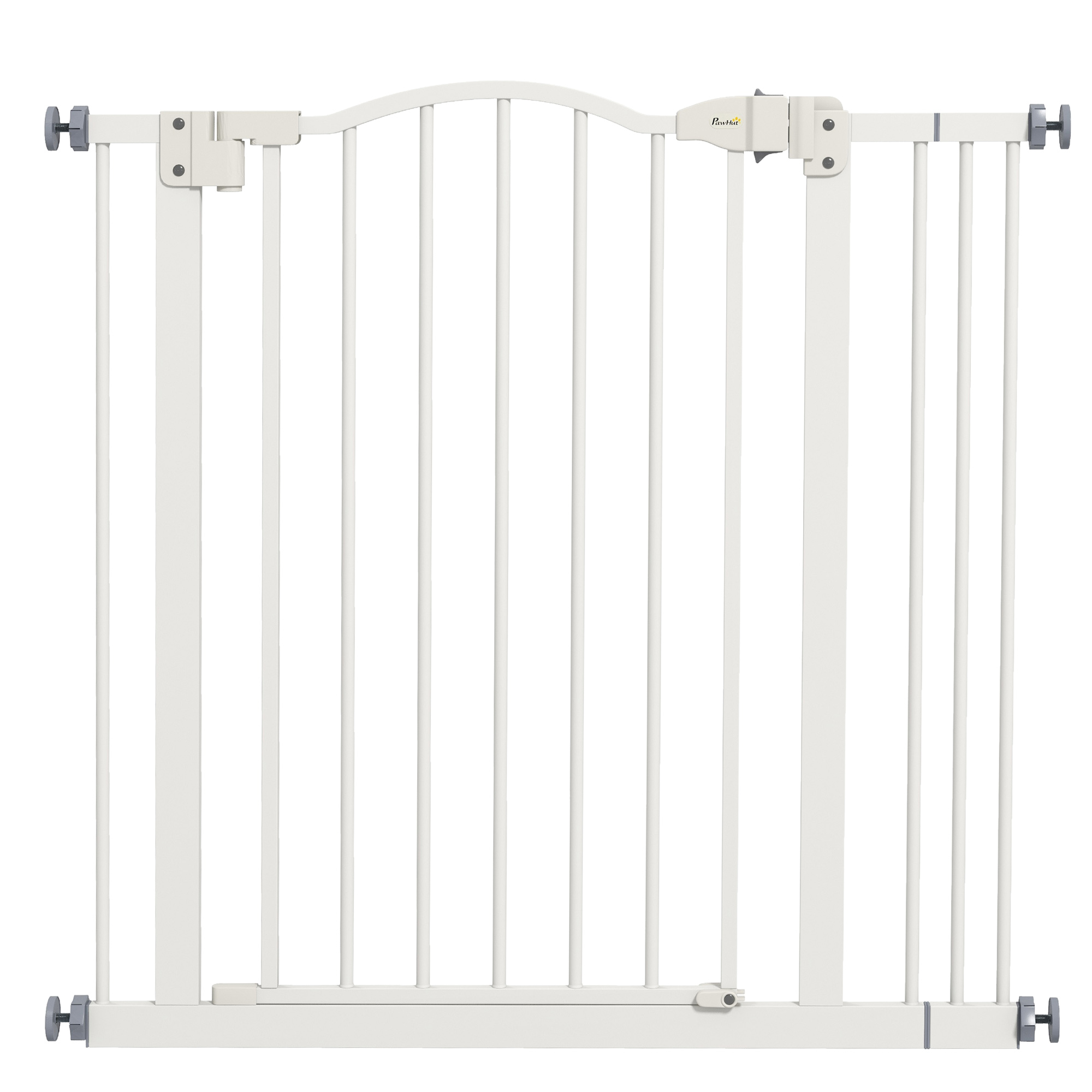 PawHut Poartă Extensibilă pentru Câini fără Șuruburi, Poartă de Siguranță Reglabilă, 94-100x94 cm, Alb | Aosom Romania