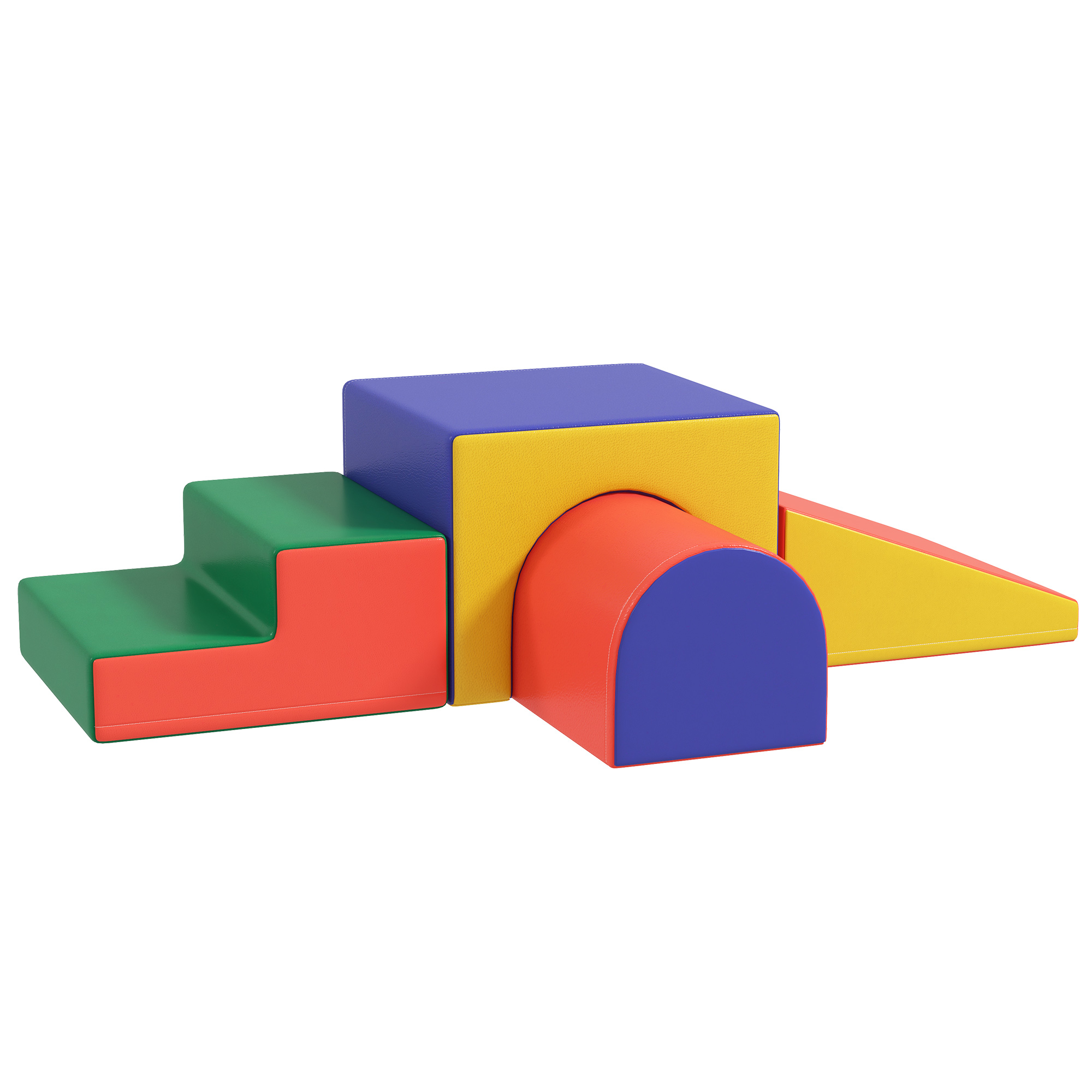 HOMCOM Modul motricitate bebeluși 4 buc. parcurs motricitate bebeluși din spumă EPE pentru copii preșcolari, multicolor | Aosom Romania