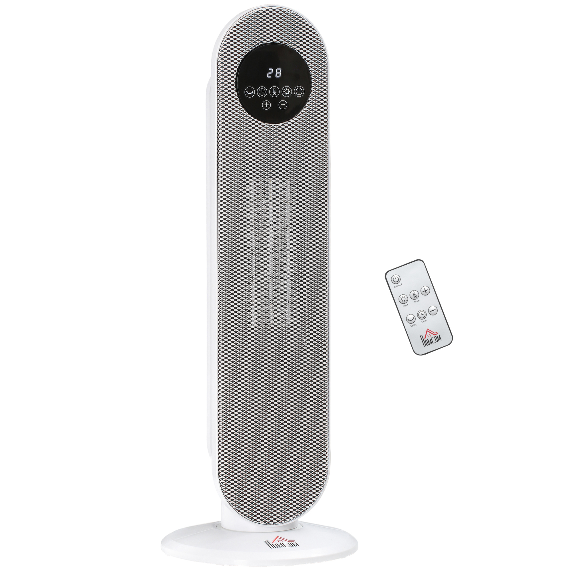 Heizlüfter 2000W Heizlüfter, PTC Keramik Elektrische Heizung mit Fernbedienung, Oszillation, 12h Timer