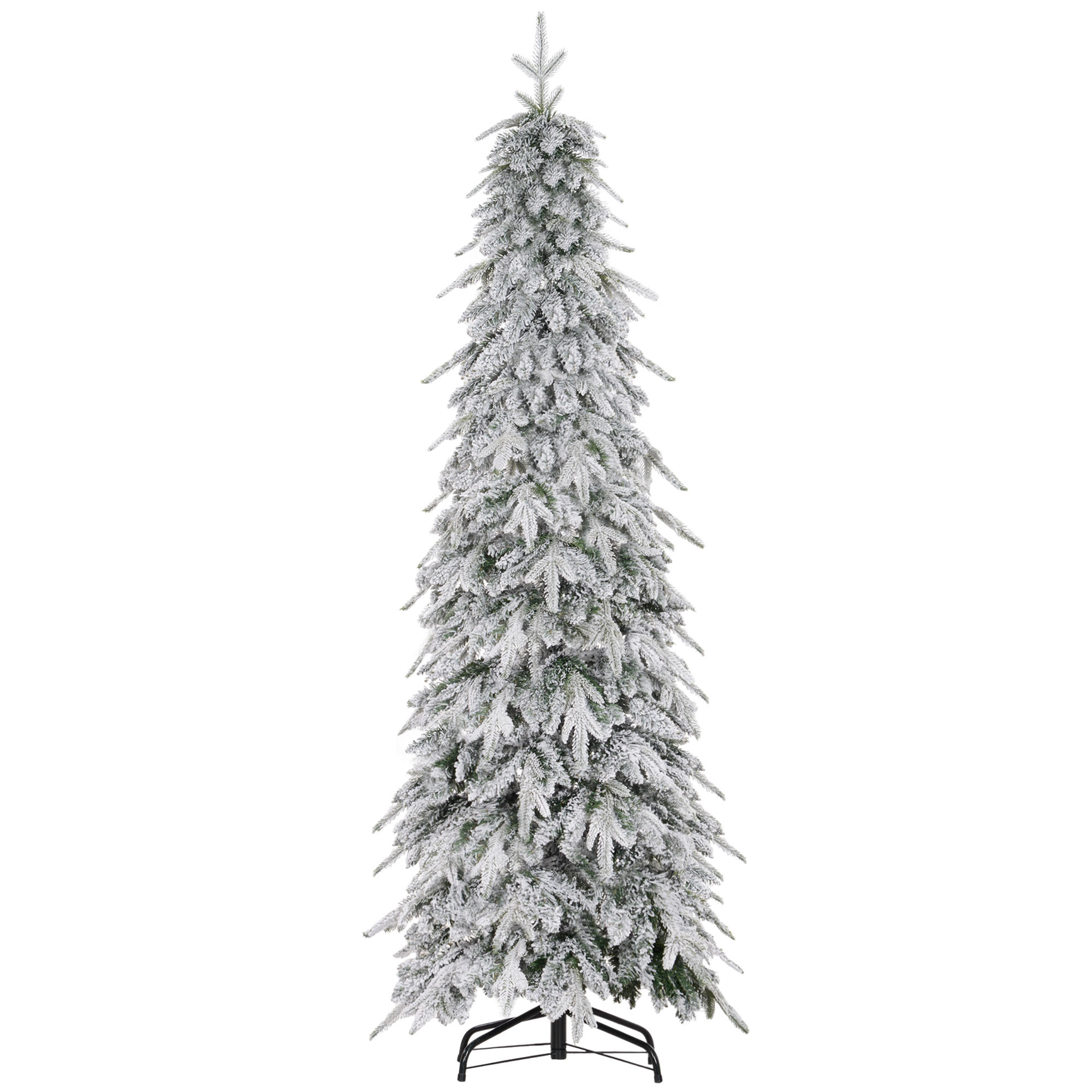 Weihnachtsbaum künstlich 180 cm Christbaum wie echt mit 600 dichten Zweigen, Kunstschnee, Auto-Öffnung